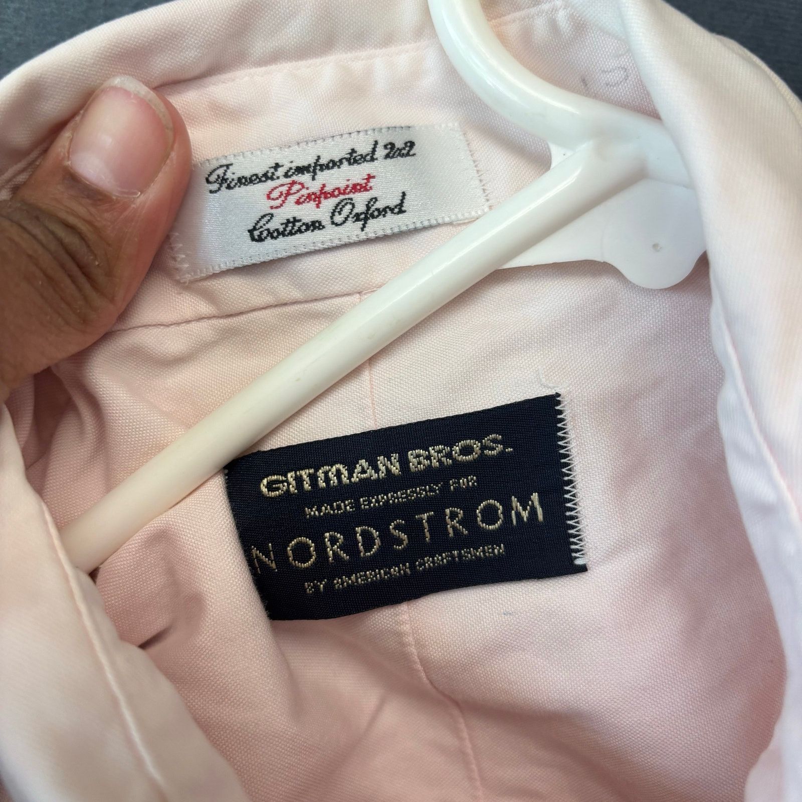 Gitman Bros. Nordstrom Gitman Bros Dress Shirt Tailored Pinpoint Cotton Size US M / EU 48-50 / 2 - 3 Thumbnail