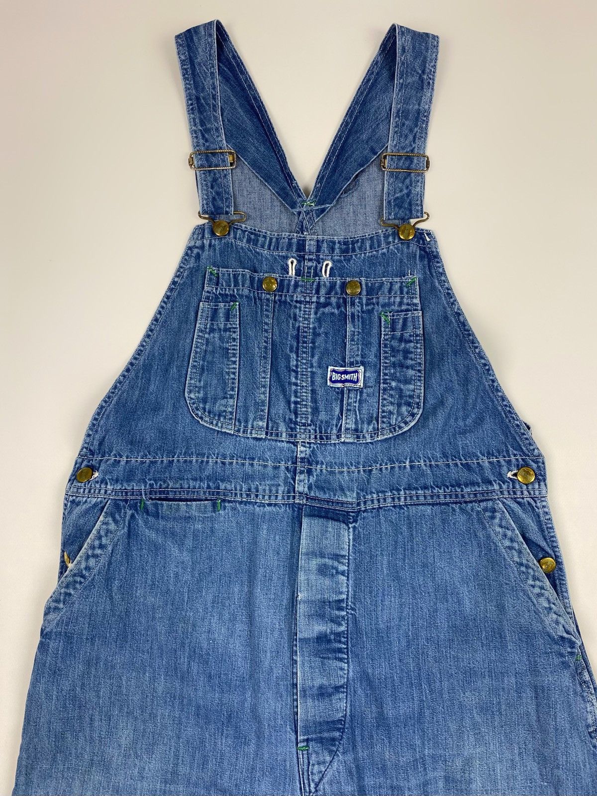 Vintage 1980’s Vintage Big Smith Blue Denim Bib Overalls Size US 34 / EU 50 - 2 Thumbnail