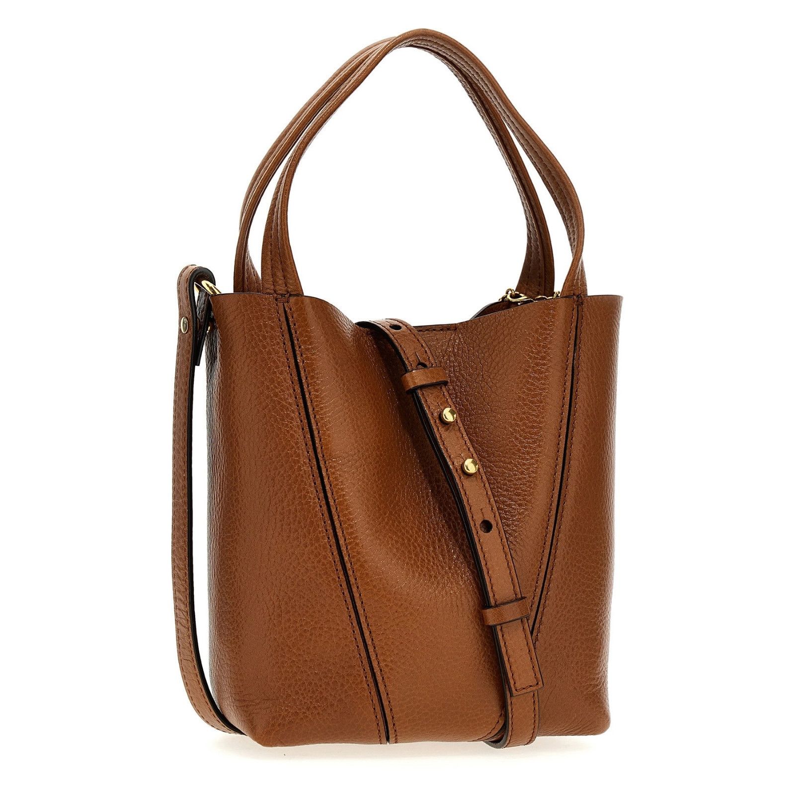 Chloe Chloe Small Spin Clay Brown Grained Leather Tote Handbag New Size ONE SIZE - 2 Thumbnail