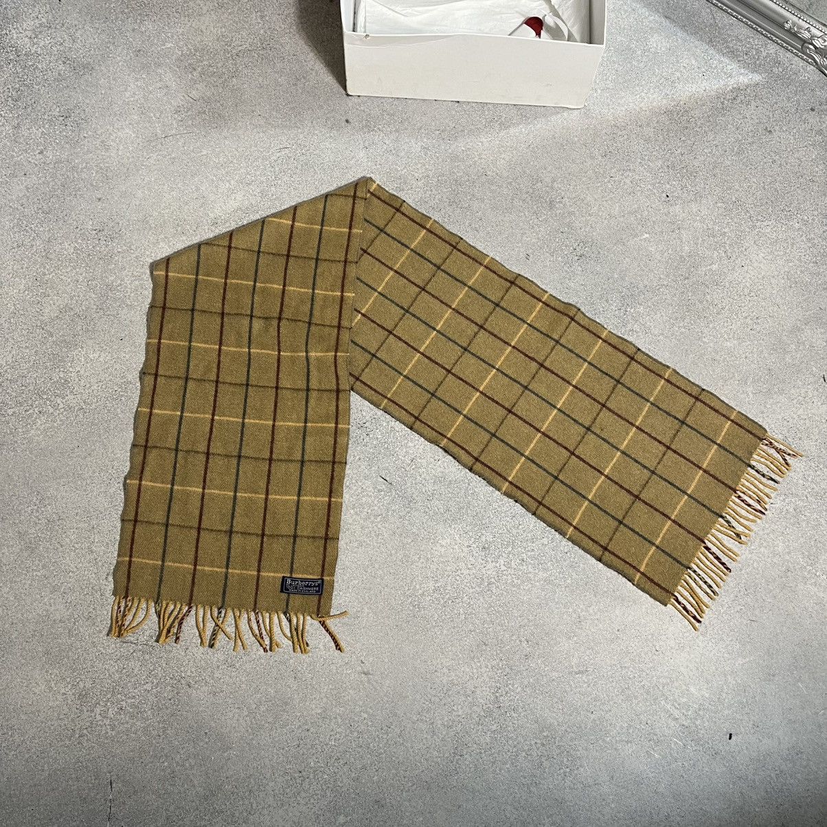 Burberry Vintage Scarf Burberry Lambswool Made in England Cashmere Size ONE SIZE - 1 Thumbnail