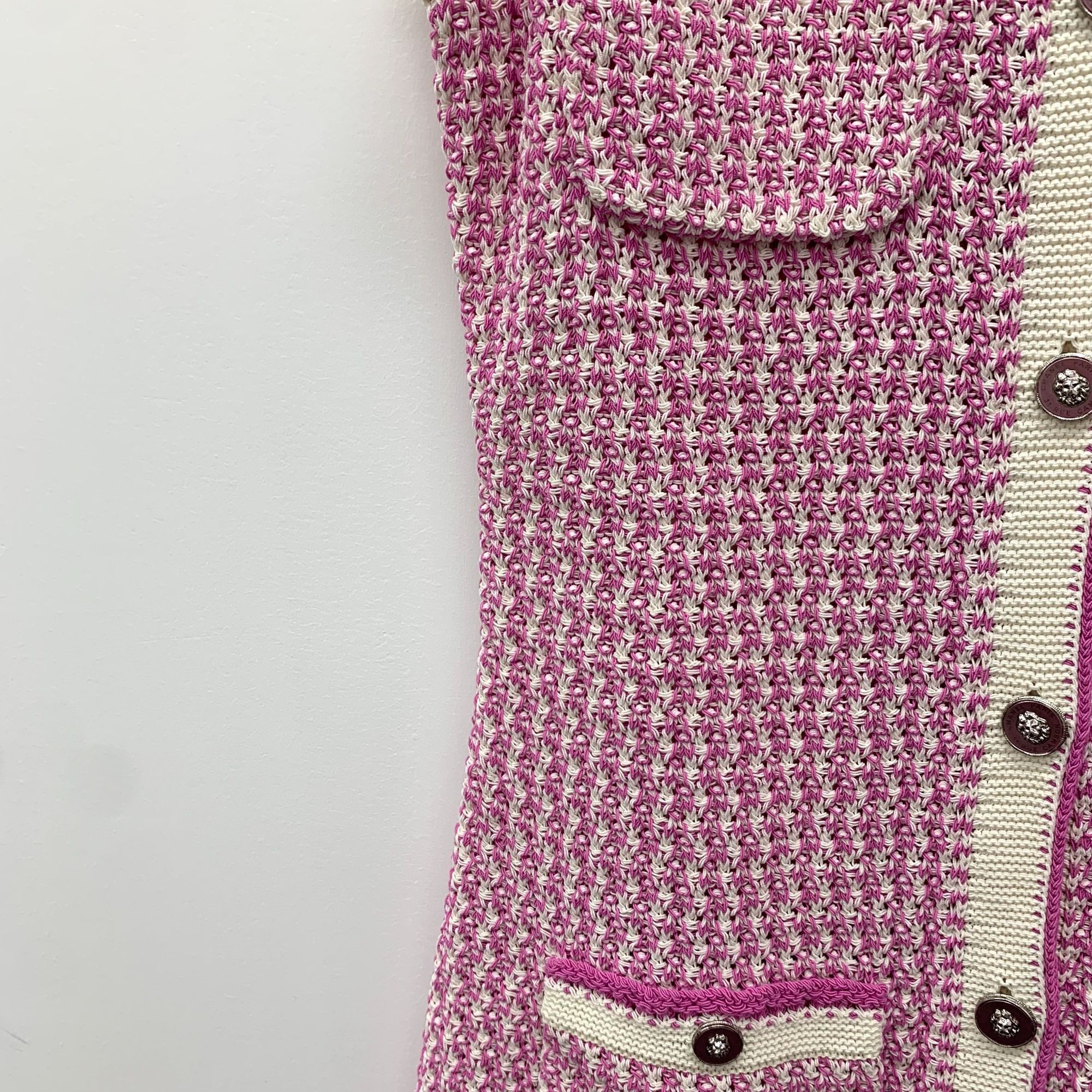 Chanel Chanel Pink Cotton Sleeveless Woven Dress Size 34 With Round Size XXS / US 00 / IT 34 - 6 Thumbnail