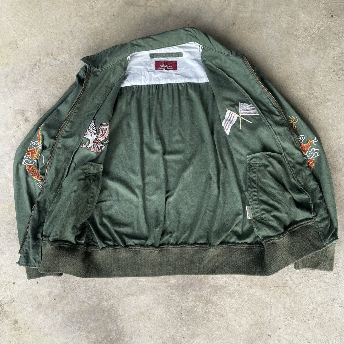 Avirex VINTAGE AVIREX MILITARY SUKAJAN EMBROIDERY COLLAR ZIP JACKET Size US S / EU 44-46 / 1 - 18 Thumbnail