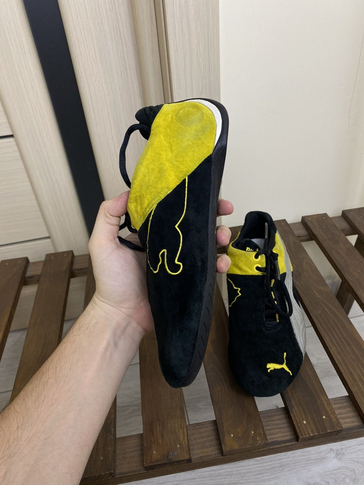 Puma Vintage Puma speed cat black yellow shoes size 39(25 cm) Size US 9 / IT 39 - 15 Thumbnail