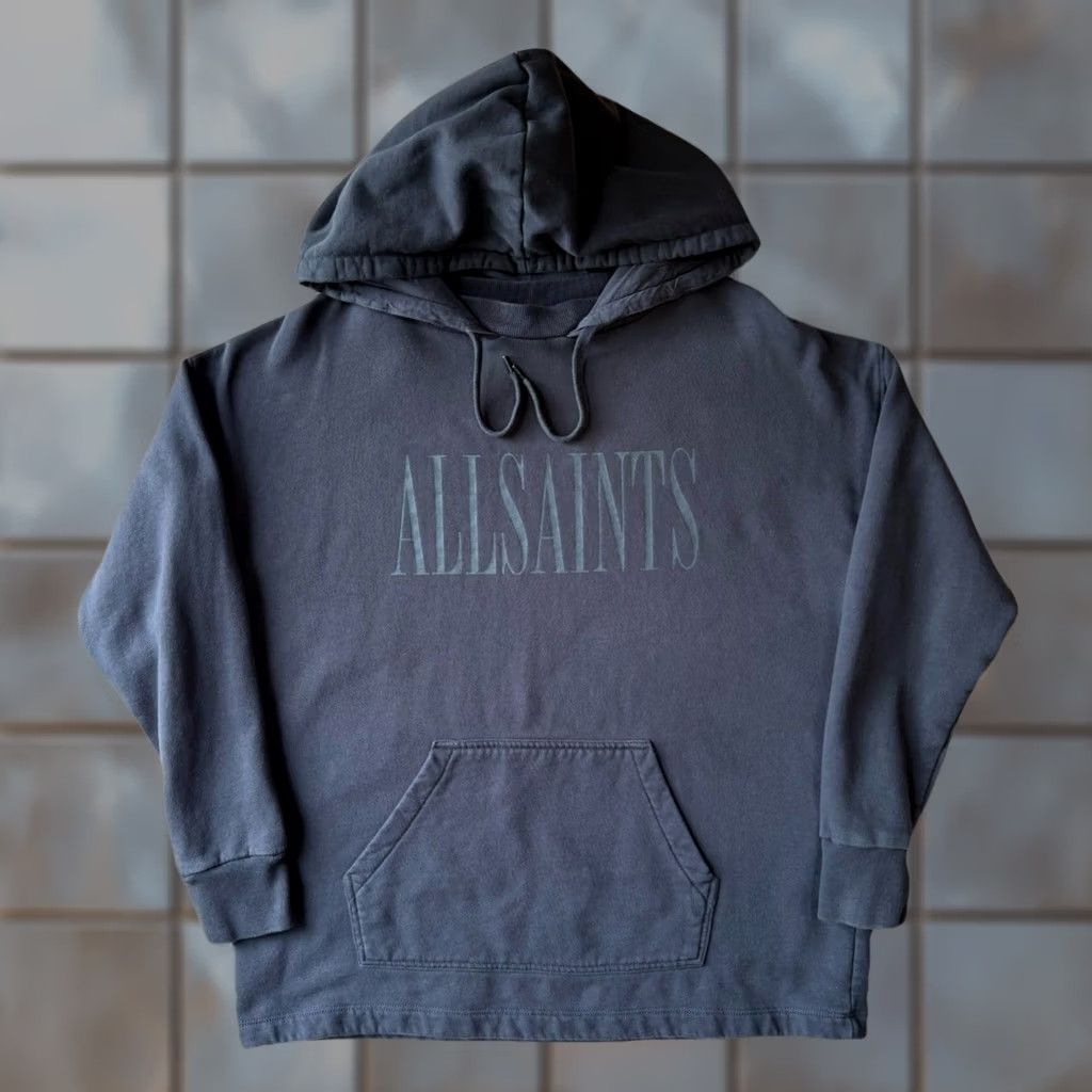 Allsaints All Saints Hoodie XS Dark Gray Hooded Fleece Pullover Streetwear New York Size US XS / EU 42 / 0 - 1 Thumbnail
