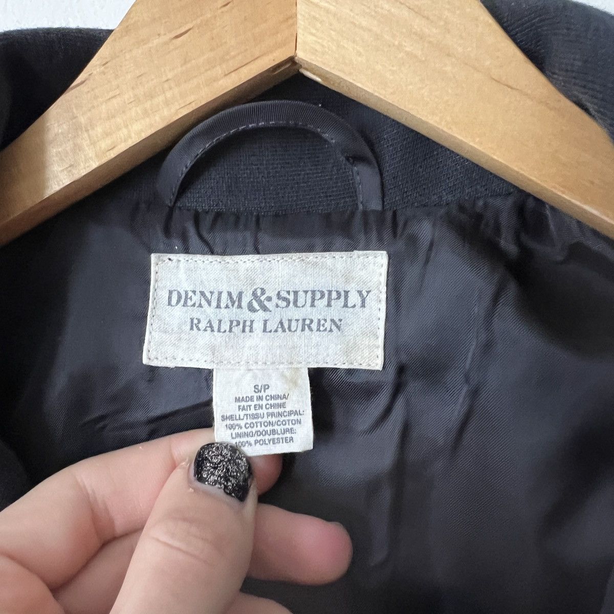 Denim & Supply Ralph Lauren black double breasted peacoat