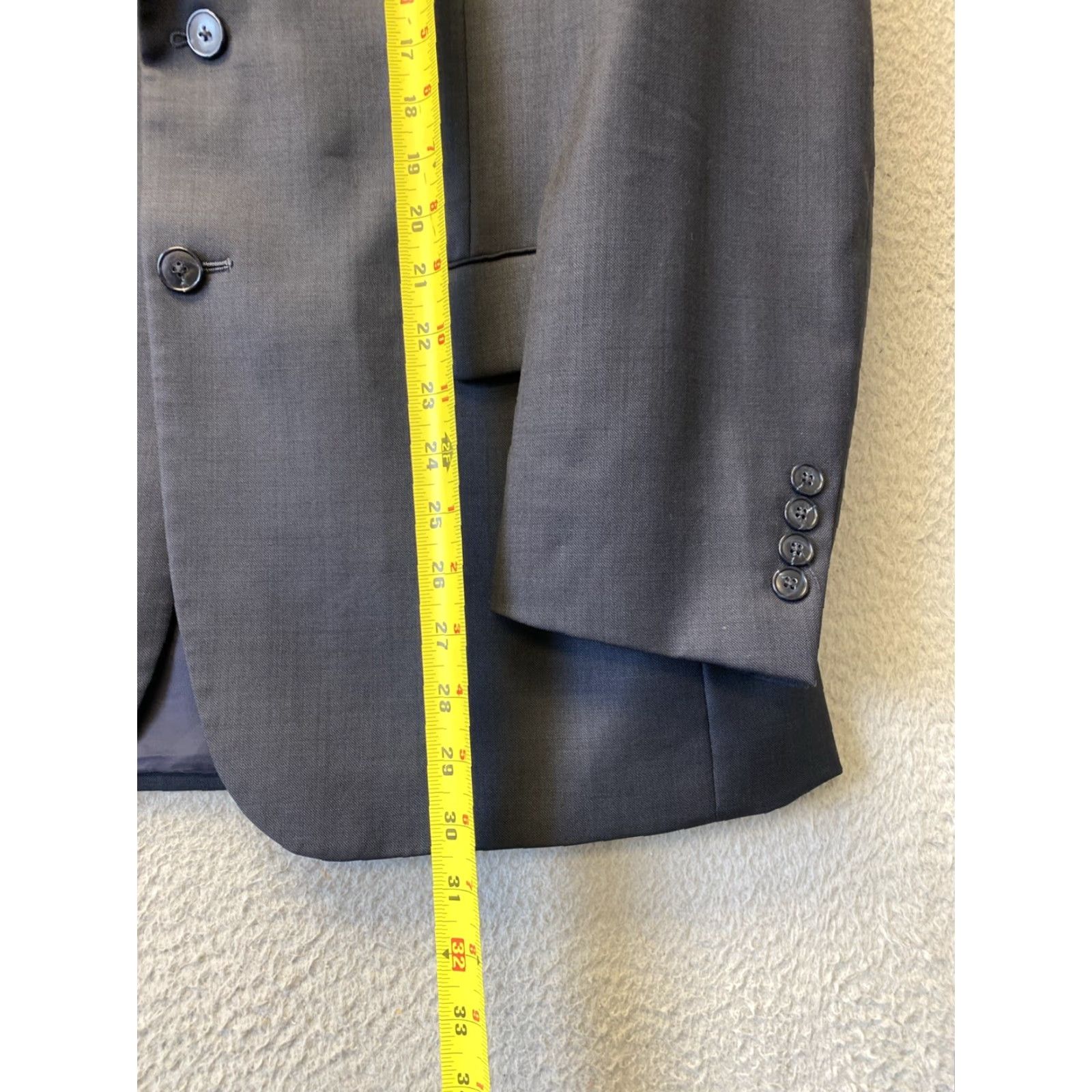 Jos. A. Bank Jos. A. Bank 41 R (36 W) Wool Suit Jacket Navy Blue 149-16 Size 42R - 5 Thumbnail