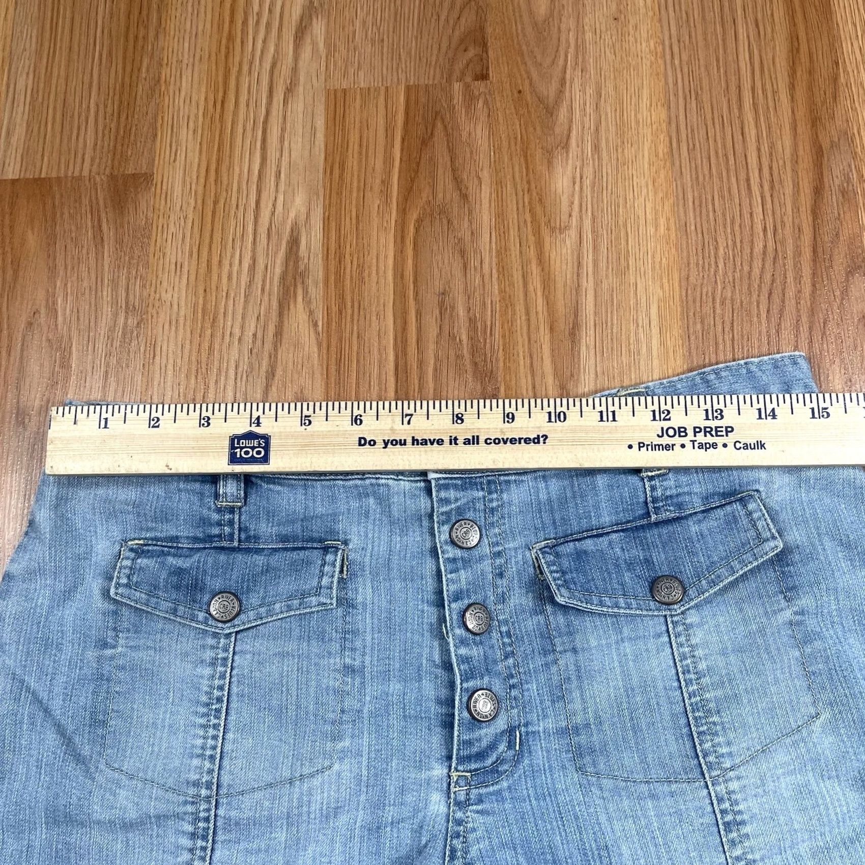 Vintage Kanyon River Blues Shorts Womens 14 1/2 Flat Front Blue Wash Denim Jeans Size 36" / US 14 / IT 50 - 3 Thumbnail
