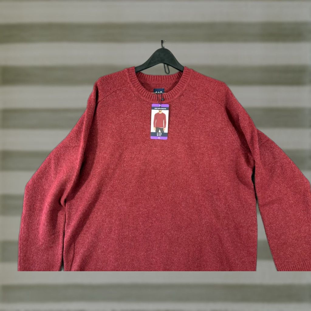 Gap VINTAGE Gap Sweater Mens 2XL Red Wool Blend Stretch Crew Neck Raglan Sleeve NWT Size US XXL / EU 58 / 5 - 1 Thumbnail