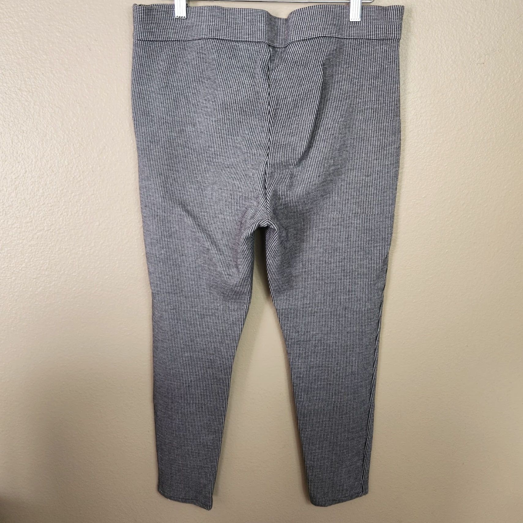 Ann Taylor Ann Taylor Womens Side Zip Mini Houndstooth Ponte Knit Ankle Pants Size 12 Black White Size 34" / US 12 / IT 48 - 5 Thumbnail