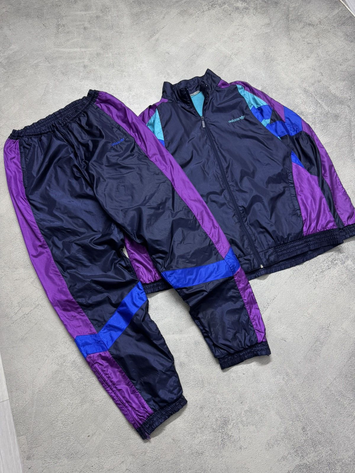 Vintage Adidas Nylon Track Suit Very Rare Retro 90’s