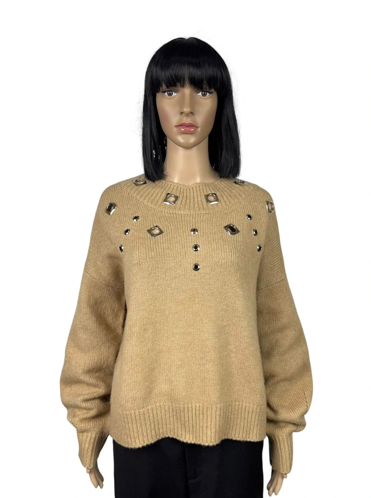 Pinko Pinko Wool Polyamide Sweater With Cut Outs Stylish size L Size L / US 10 / IT 46 - 1 Thumbnail