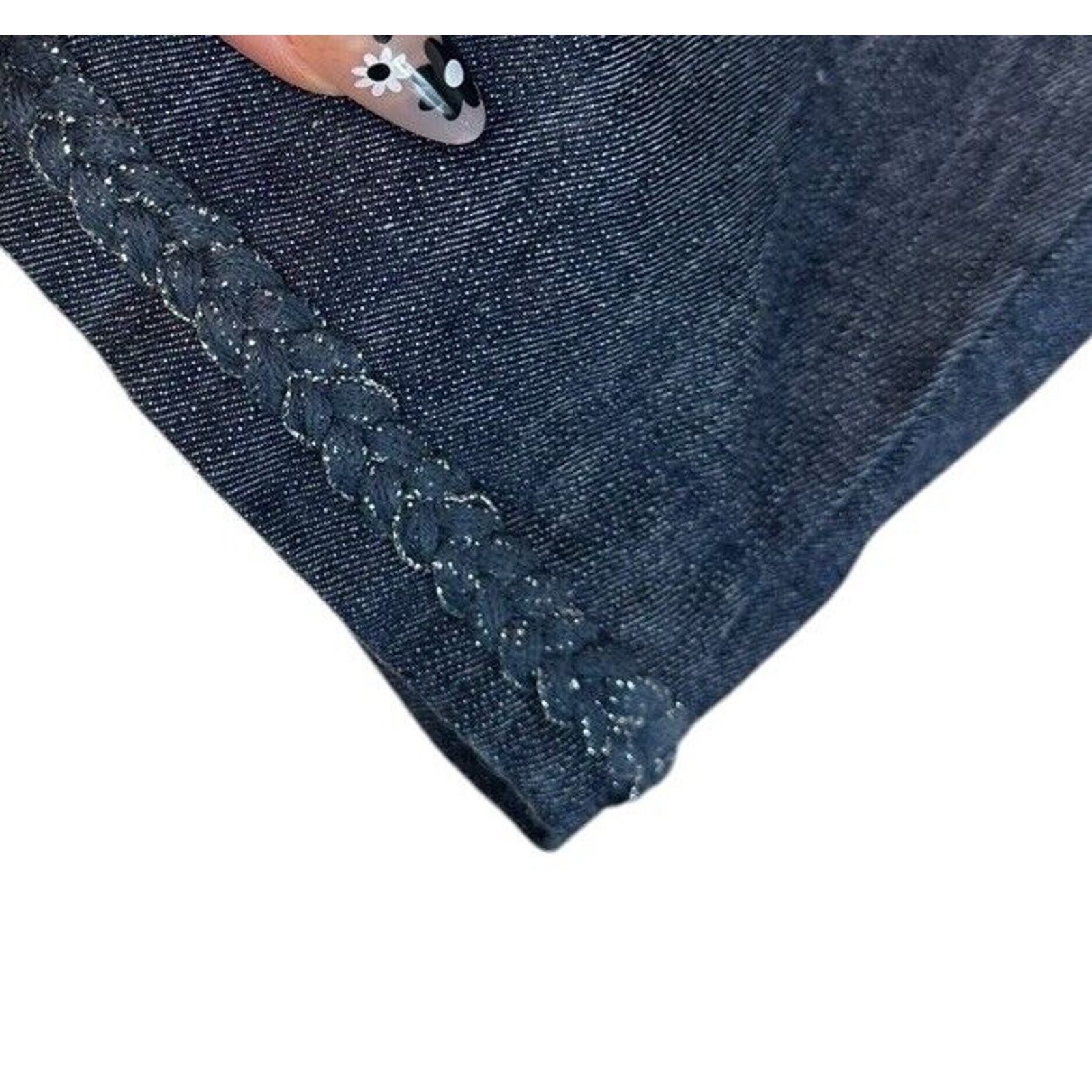 Other Christopher & Banks Stretch Denim Braided Metallic Jacket M Size M / US 6-8 / IT 42-44 - 6 Thumbnail