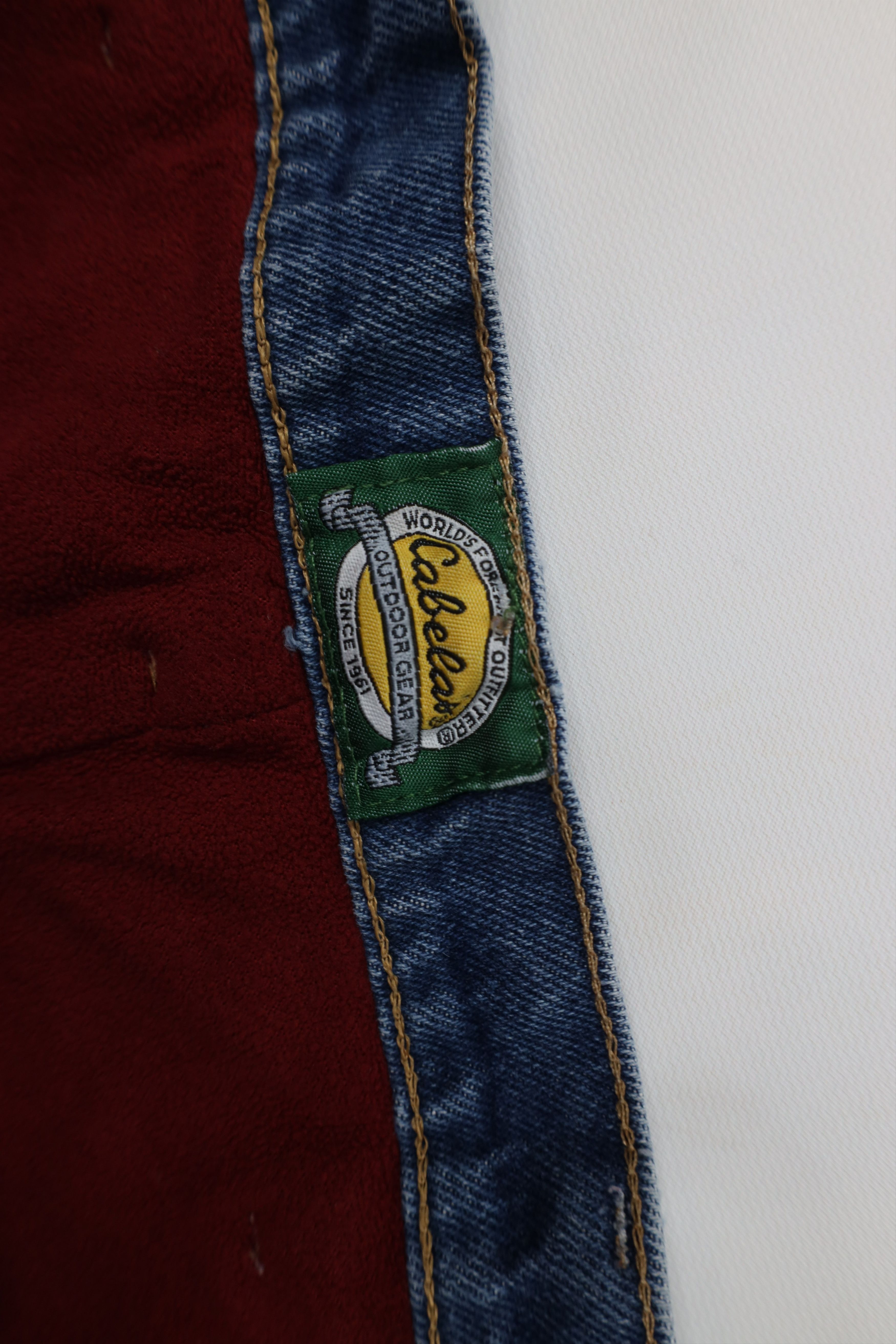 Cabelas Vintage 90s Cabelas Heavyweight Fleece Lined Denim Jeans Size US 34 / EU 50 - 10 Thumbnail