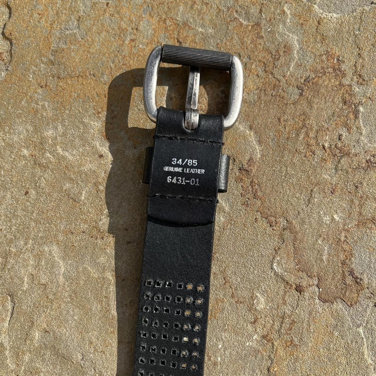 Wrangler Minimalist Grunge Black Leather Mesh Belt Size ONE SIZE - 6 Thumbnail