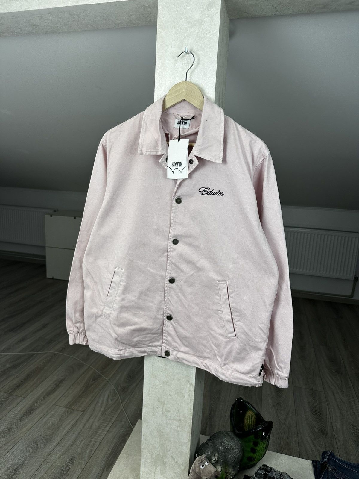 Other Edwin Coach Jacket Garment Dved Shirt Jacket Pink Size US M / EU 48-50 / 2 - 1 Thumbnail