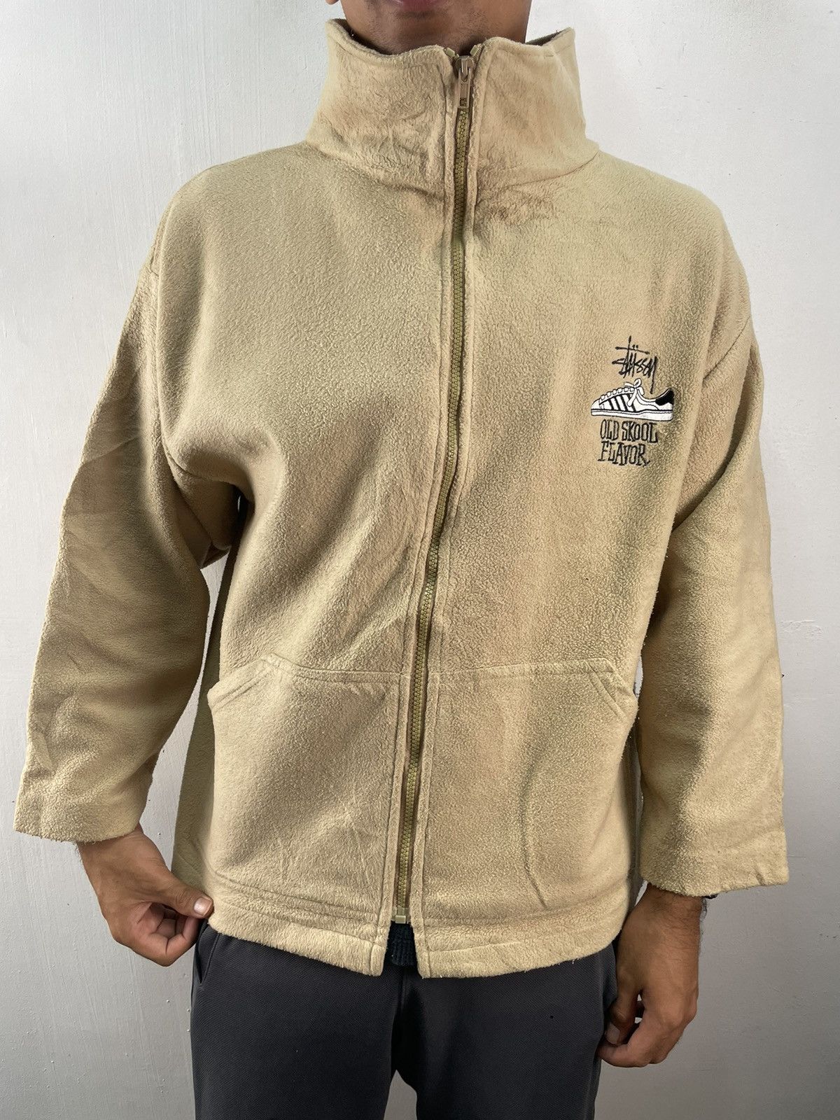 Stussy Vintage 90s Stussy Old Skool Flavor Fleece Jacket Boxy Baggy Size US M / EU 48-50 / 2 - 3 Thumbnail