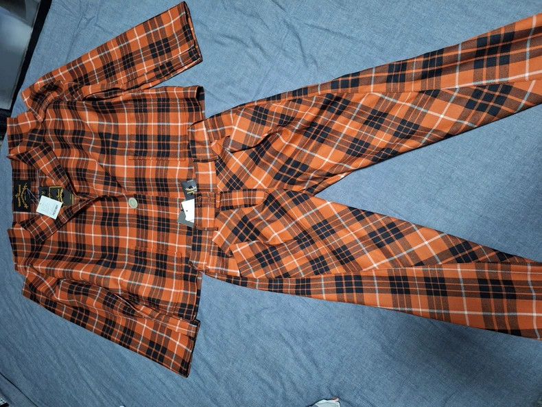 Vivienne Westwood Vivienne Westwood Orange checkered jacket Size L / US 10 / IT 46 - 8 Thumbnail