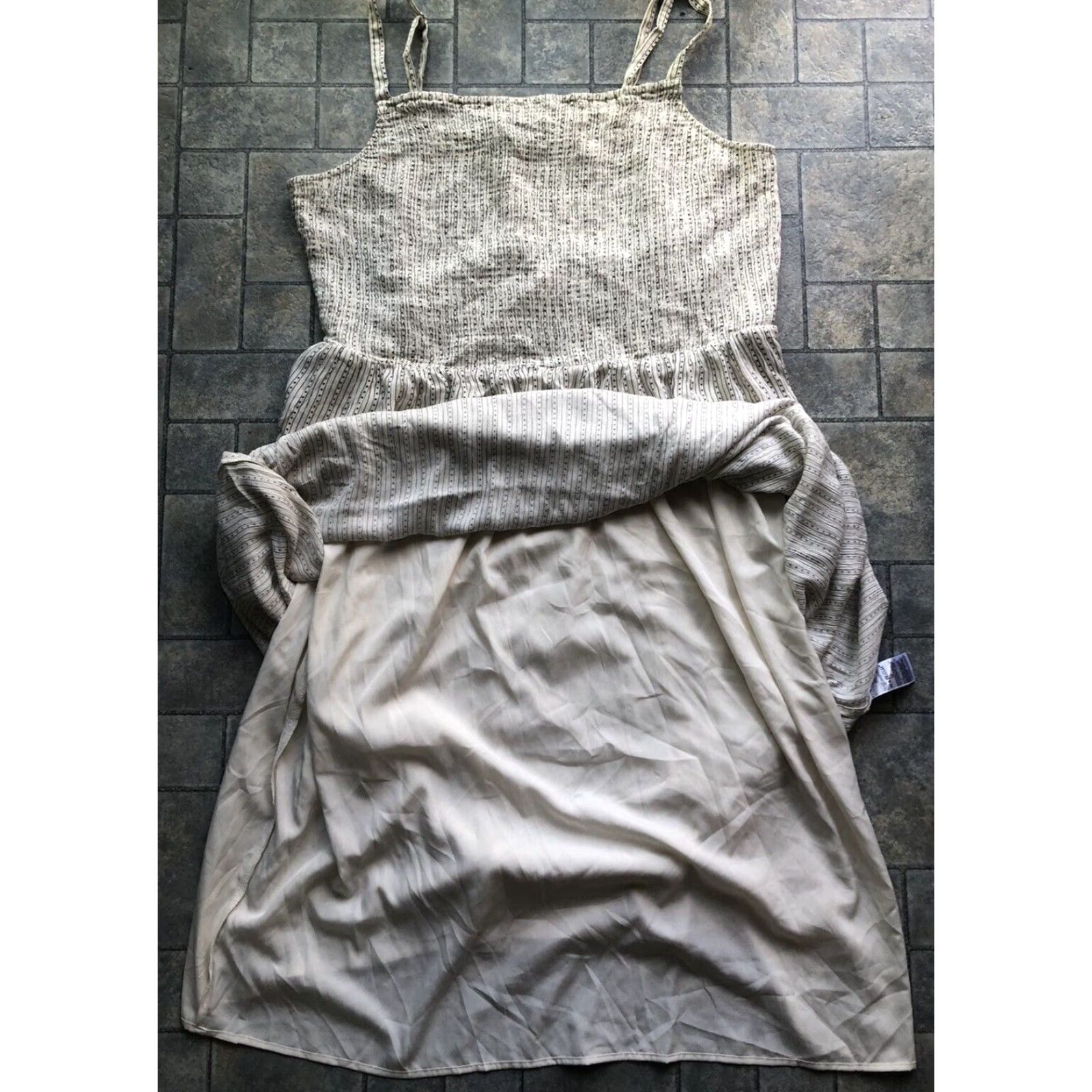 Old Navy NWT Old Navy Cami Dress Women's 2XL Midi White Polyester Rayon Viscose Pockets Striped Pullover Summer Spring Fall Dress Size XXL / US 16-18 / IT 52-54 - 3 Thumbnail