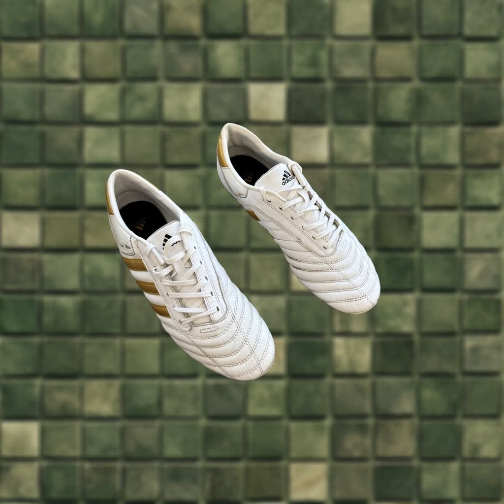 Adidas ADIDAS Adinova Football Boots Shirt Mens 43 US 9 White-Gold 2009 TRX HG FG Soccer Boots Pro Rare Boots Size US 9 / EU 42 - 1 Thumbnail
