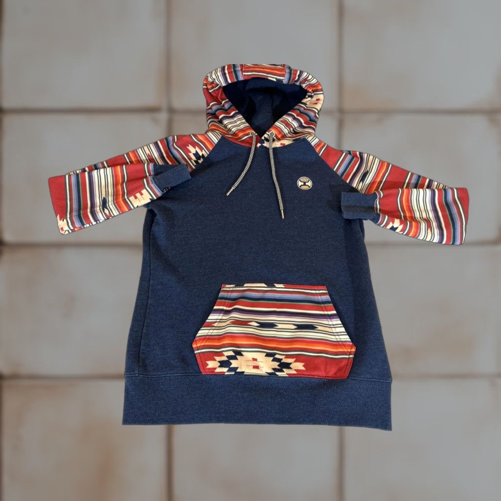 Vintage Hooey Hoodie Mens S Blue Tribal Aztec Western Pullover Fleece Sweatshirt Size US S / EU 44-46 / 1 - 1 Thumbnail
