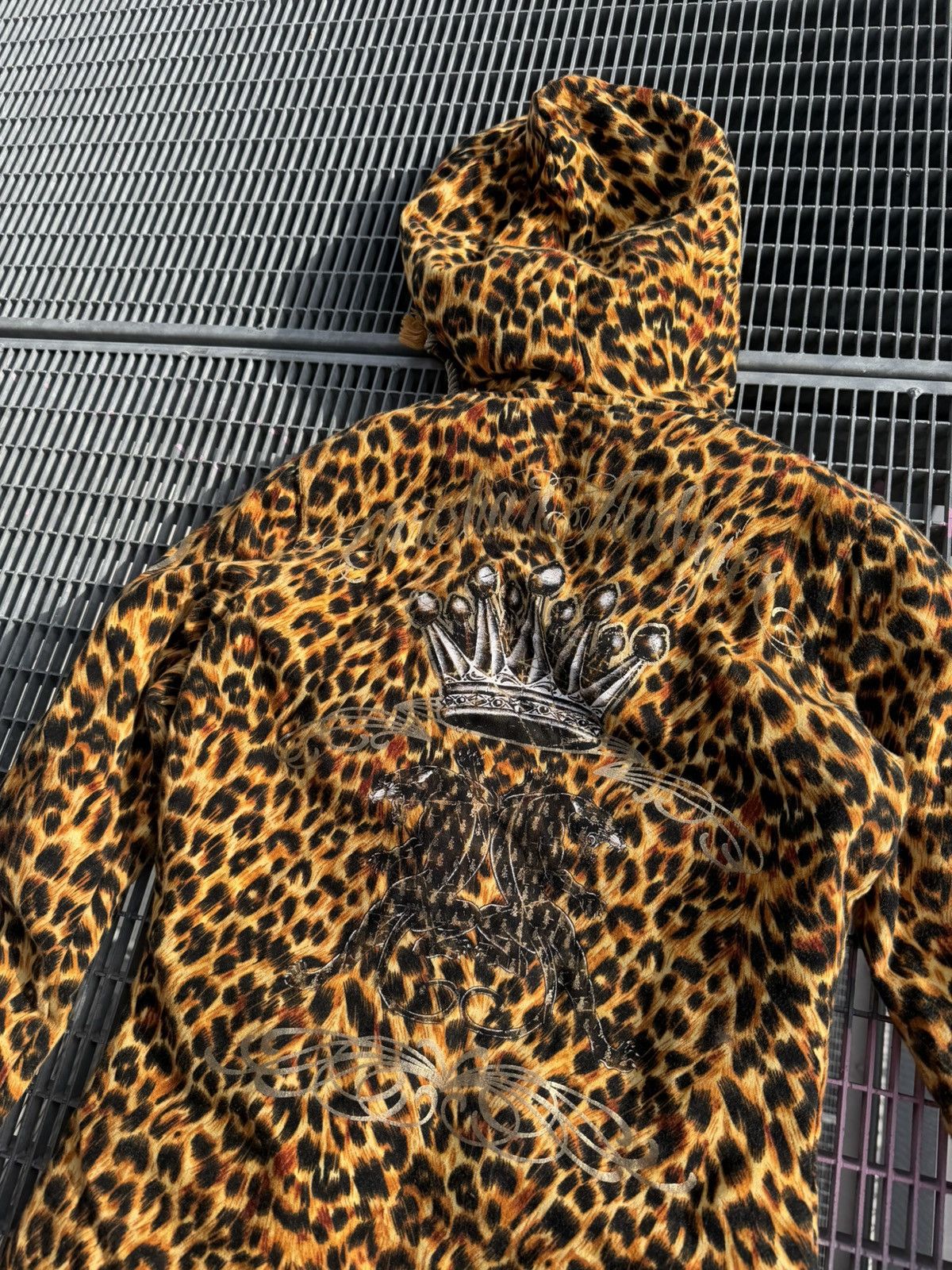 Christian Audigier Vintage Christian Audigier Leopard Y2K Overprinted Zip Size S / US 4 / IT 40 - 17 Thumbnail