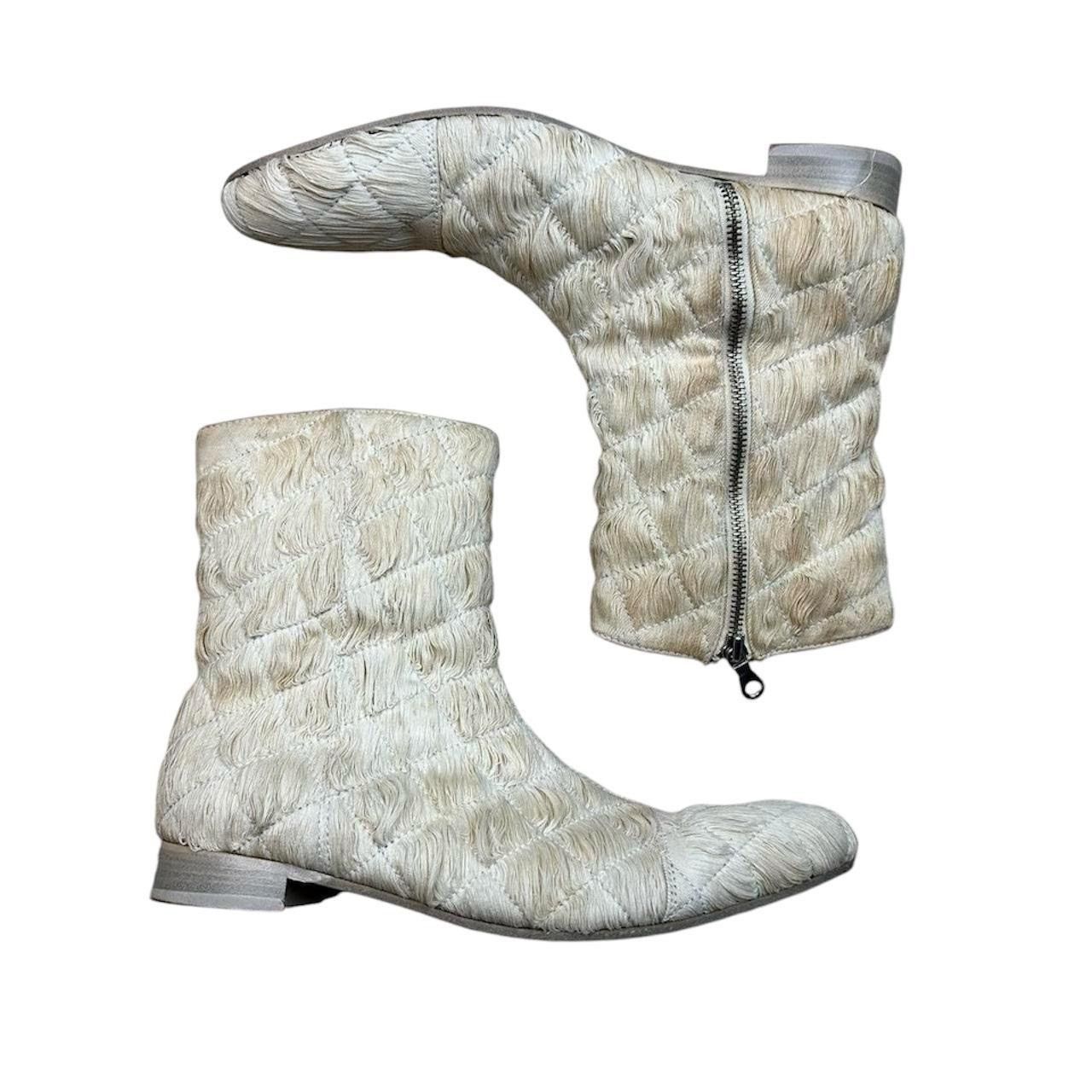 Maison MIHARA YASUHIRO AW 04 Zipped Wrinkle Leather Boots | Grailed