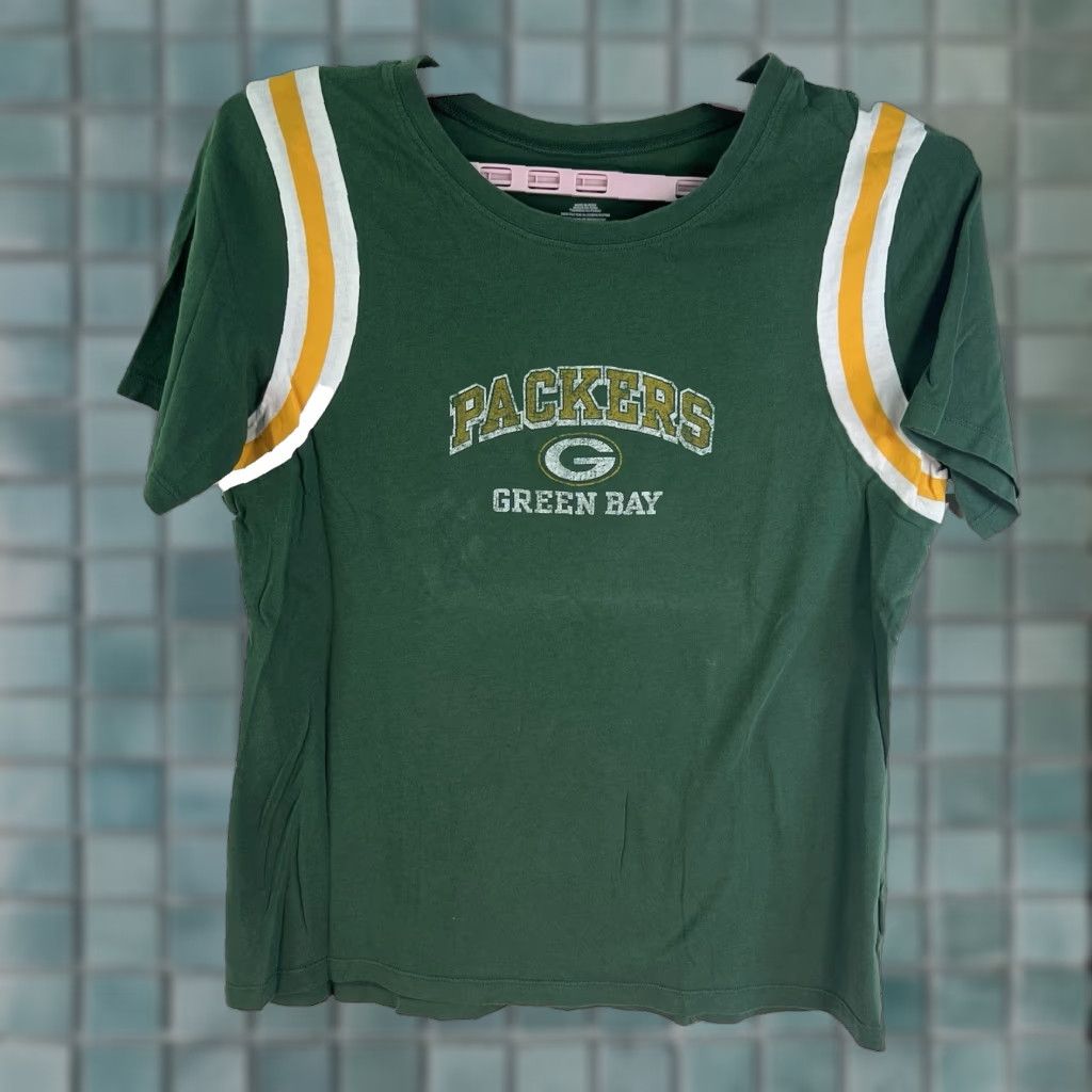 NFL VINTAGE Team Apparel Green Bay Packers T-Shirt Womens 2X Green Casual Sports Size XXL / US 16-18 / IT 52-54 - 1 Thumbnail