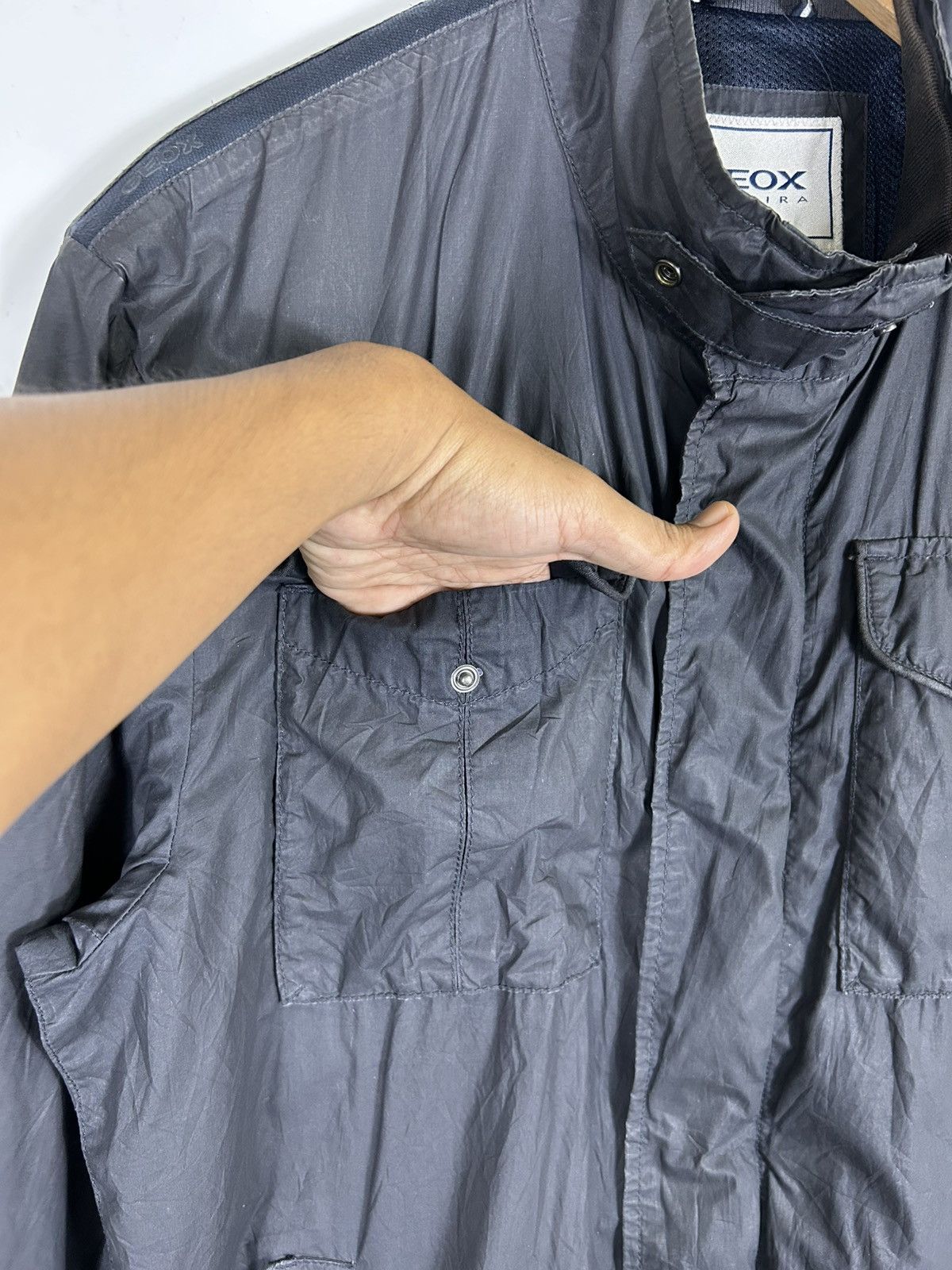 Geox × Italia Independent 🔥Geox Respira Italia Patent Zipper Jacket Size US L / EU 52-54 / 3 - 6 Thumbnail