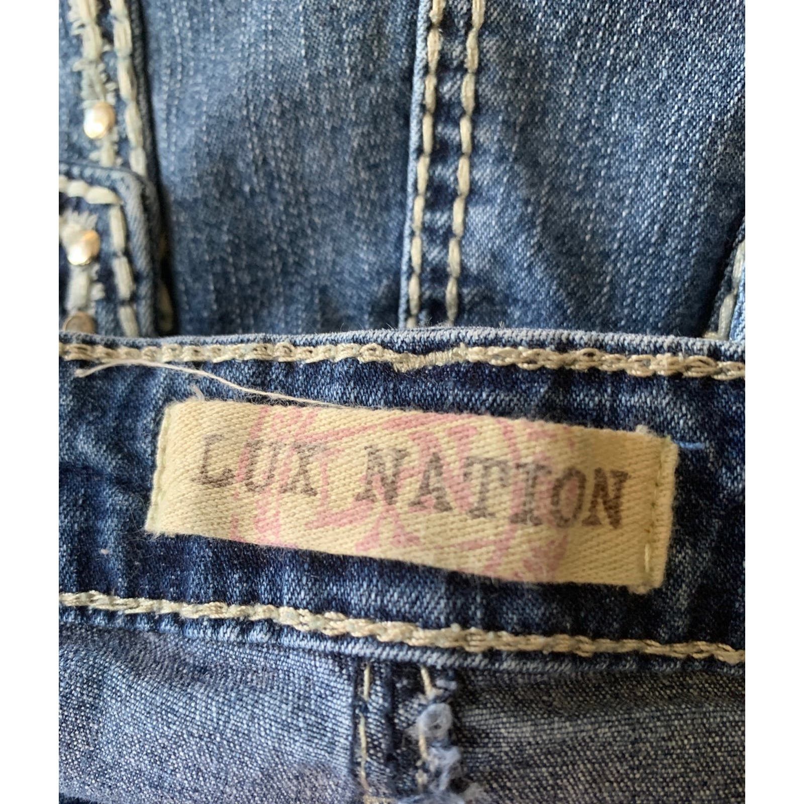 Luxe Luxe Nation Women 28/6 Jeans Midrise Thick Threading Size 28" / US 6 / IT 42 - 5 Thumbnail