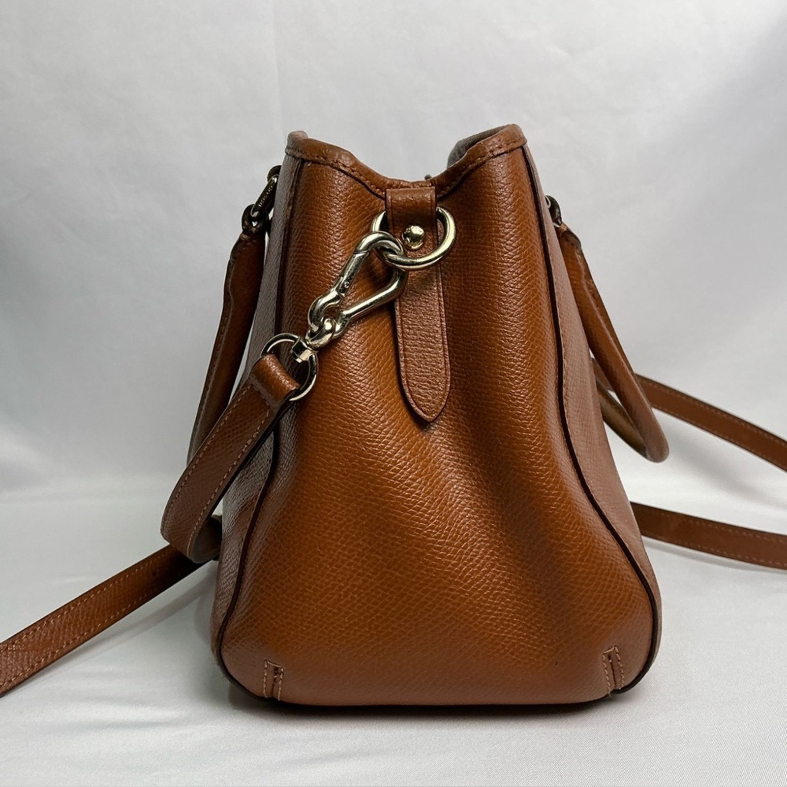 Coach COACH Brown 2 way Crossgrain Mini MARGO Carryall Satchel Size ONE SIZE - 3 Thumbnail