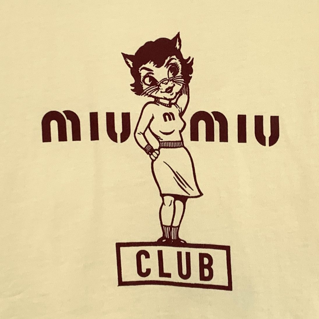 Miu Miu Miu Miu Tee Logo Print Cotton Yellow (Size S) Size S / US 4 / IT 40 - 10 Thumbnail