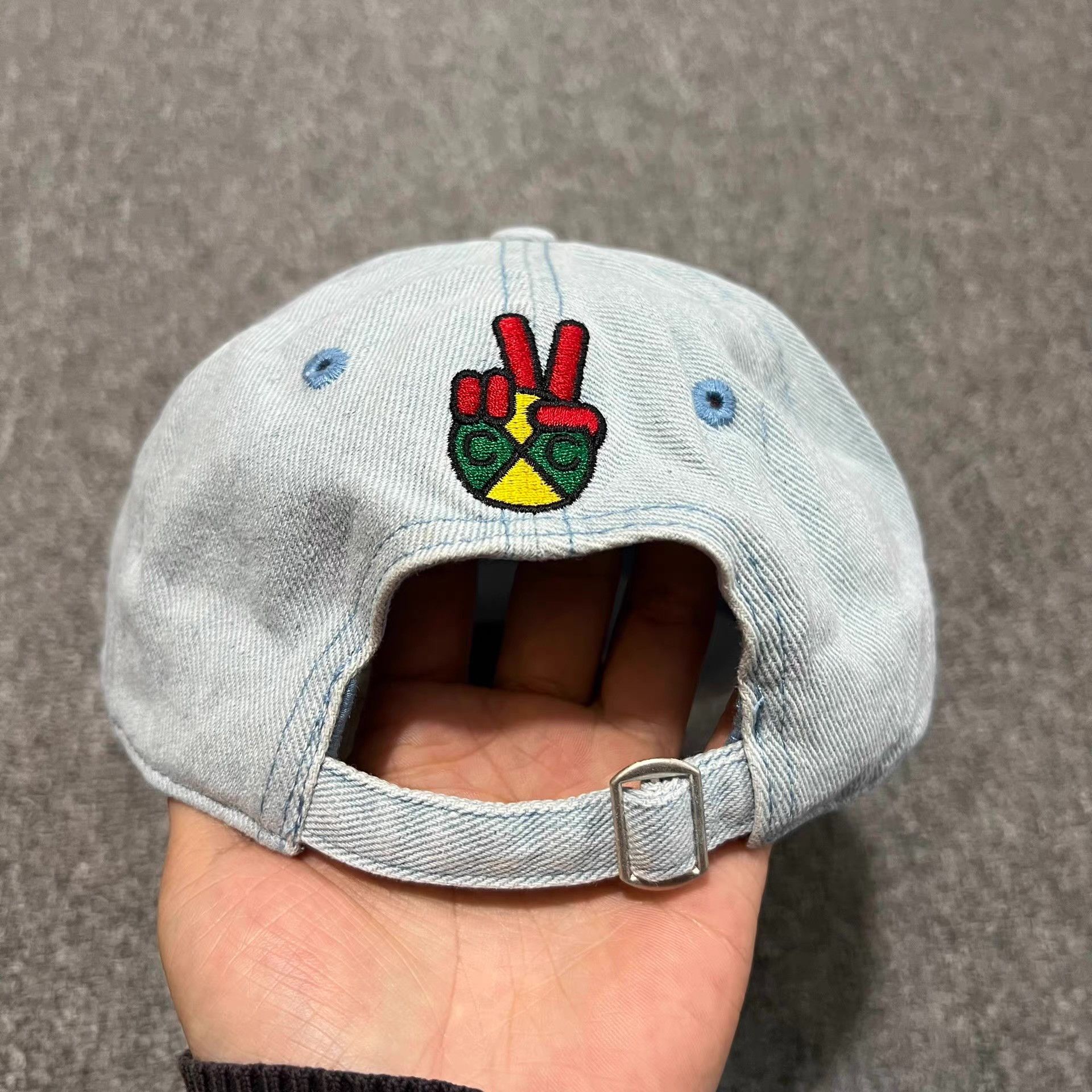 Cross Colours Cross Colours Washed Embroidered CurvedBrim Baseball Cap Q7 Size ONE SIZE - 4 Thumbnail