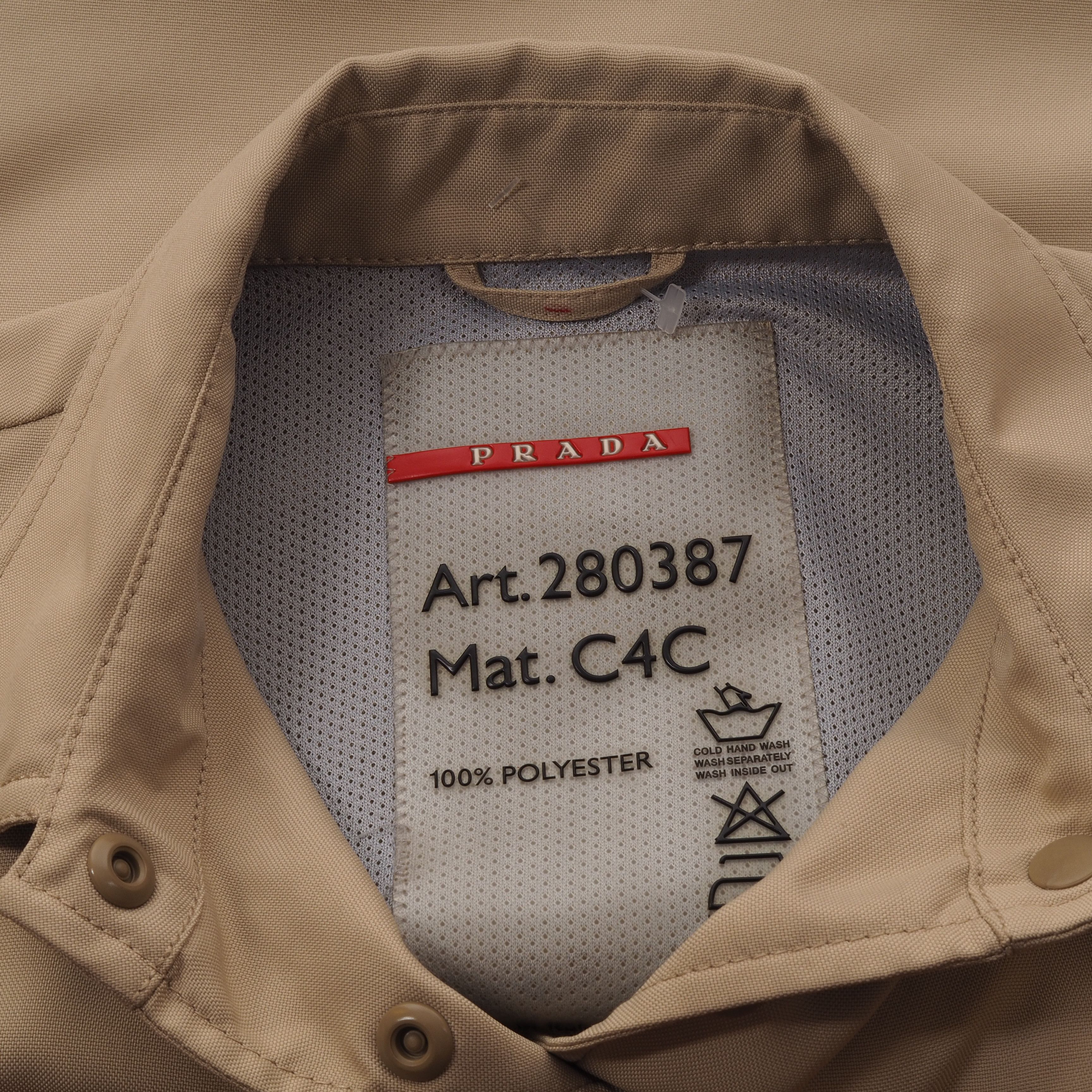 Prada Prada Vintage Beige Snap Button Lightweight Jacket Size M / US 6-8 / IT 42-44 - 7 Thumbnail