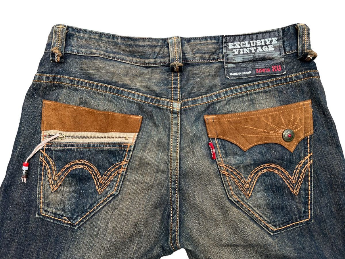 Edwin Vintage Edwin Rusty Mudwash Distressed Denim Jeans 37x30.5 Size US 37 - 7 Thumbnail