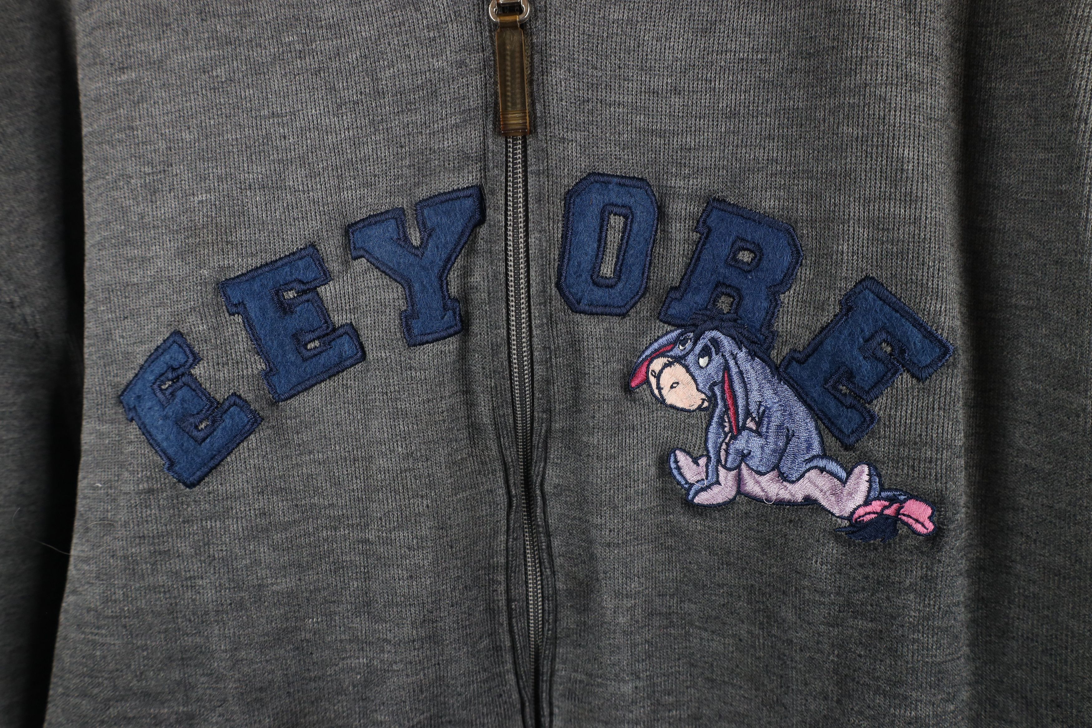 Disney × Vintage Vintage 90s Disney Winnie the Pooh Eeyore Full Zip Hoodie Size XL / US 12-14 / IT 48-50 - 4 Thumbnail