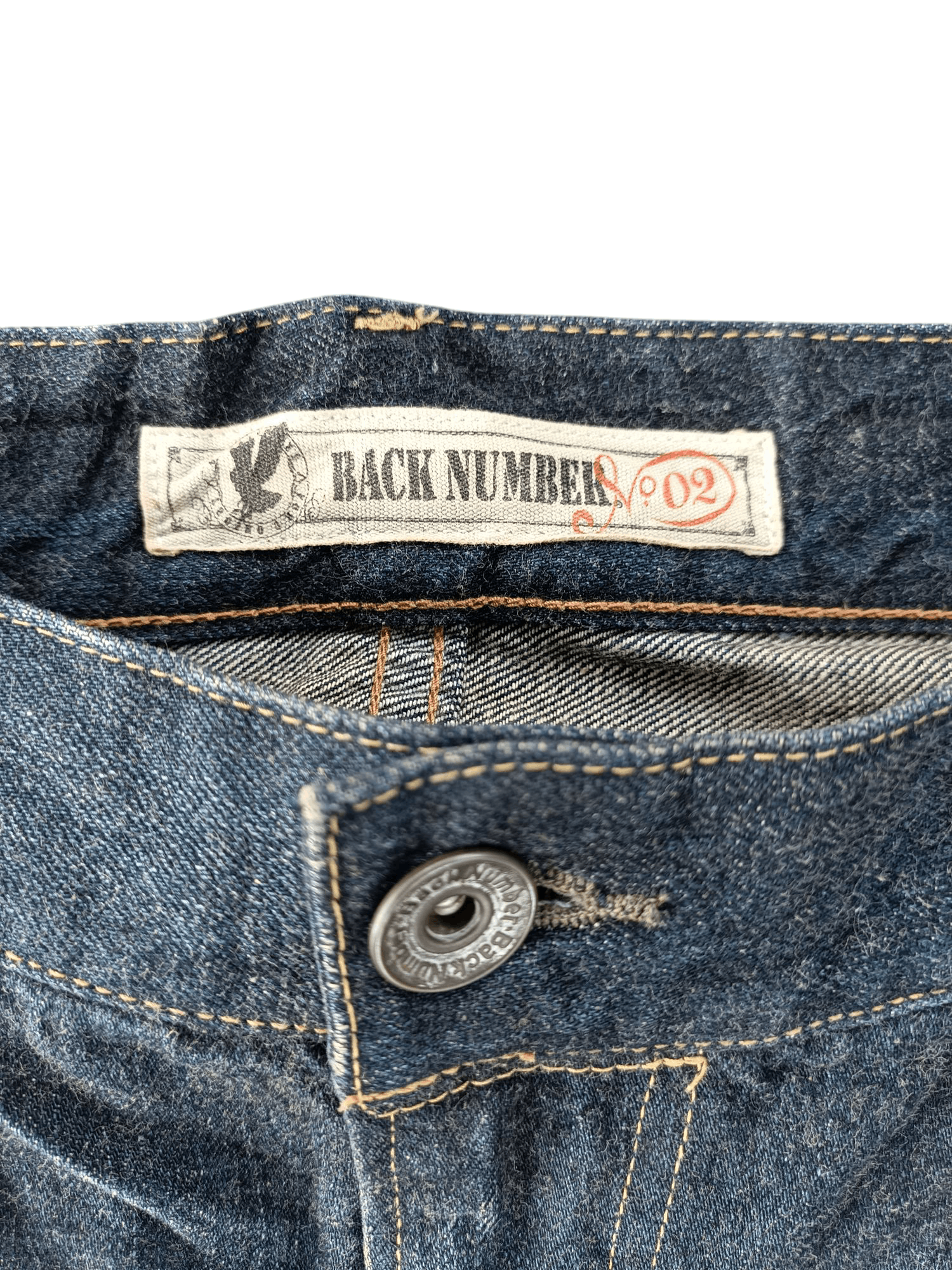 Japanese Brand BACK NUMBER DISTRESSED WHISKERS FADED DENIM E245i Size US 38 / EU 54 - 5 Thumbnail