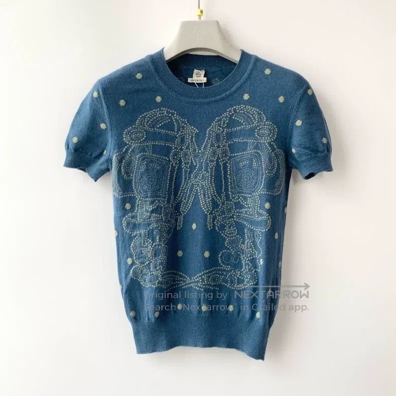 Hermes Hermes Blue knitted sweater Size XS / US 0-2 / IT 36-38 - 1 Thumbnail