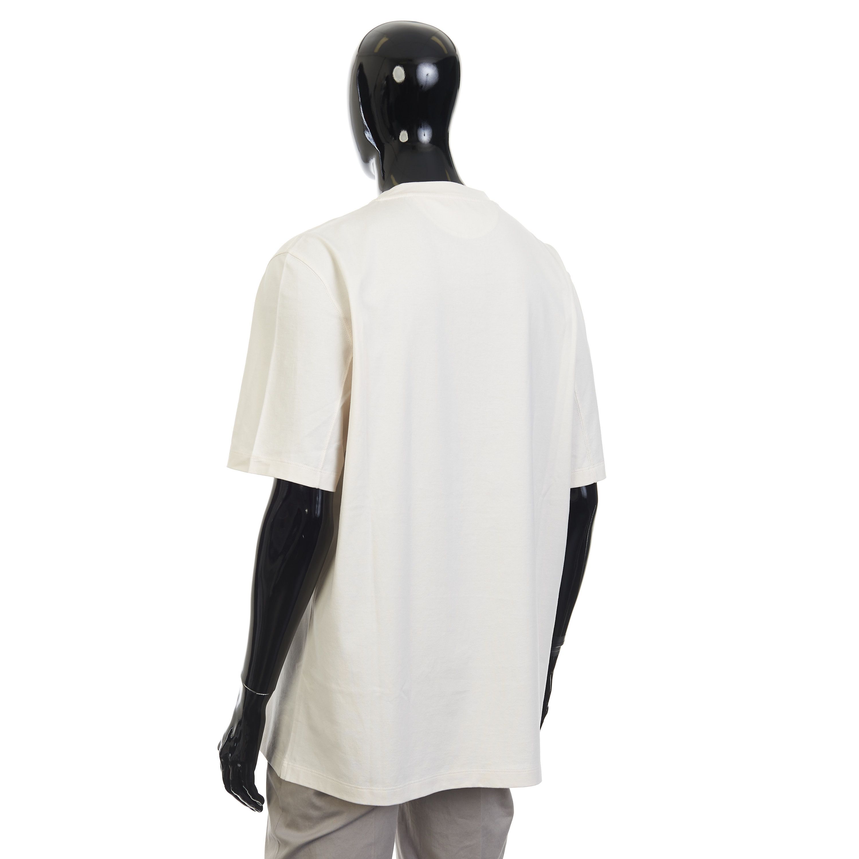 Brunello Cucinelli Beige Cotton Jersey Crew-neck Tshirt With Print Size 3XL Size US XXL / EU 58 / 5 - 4 Thumbnail