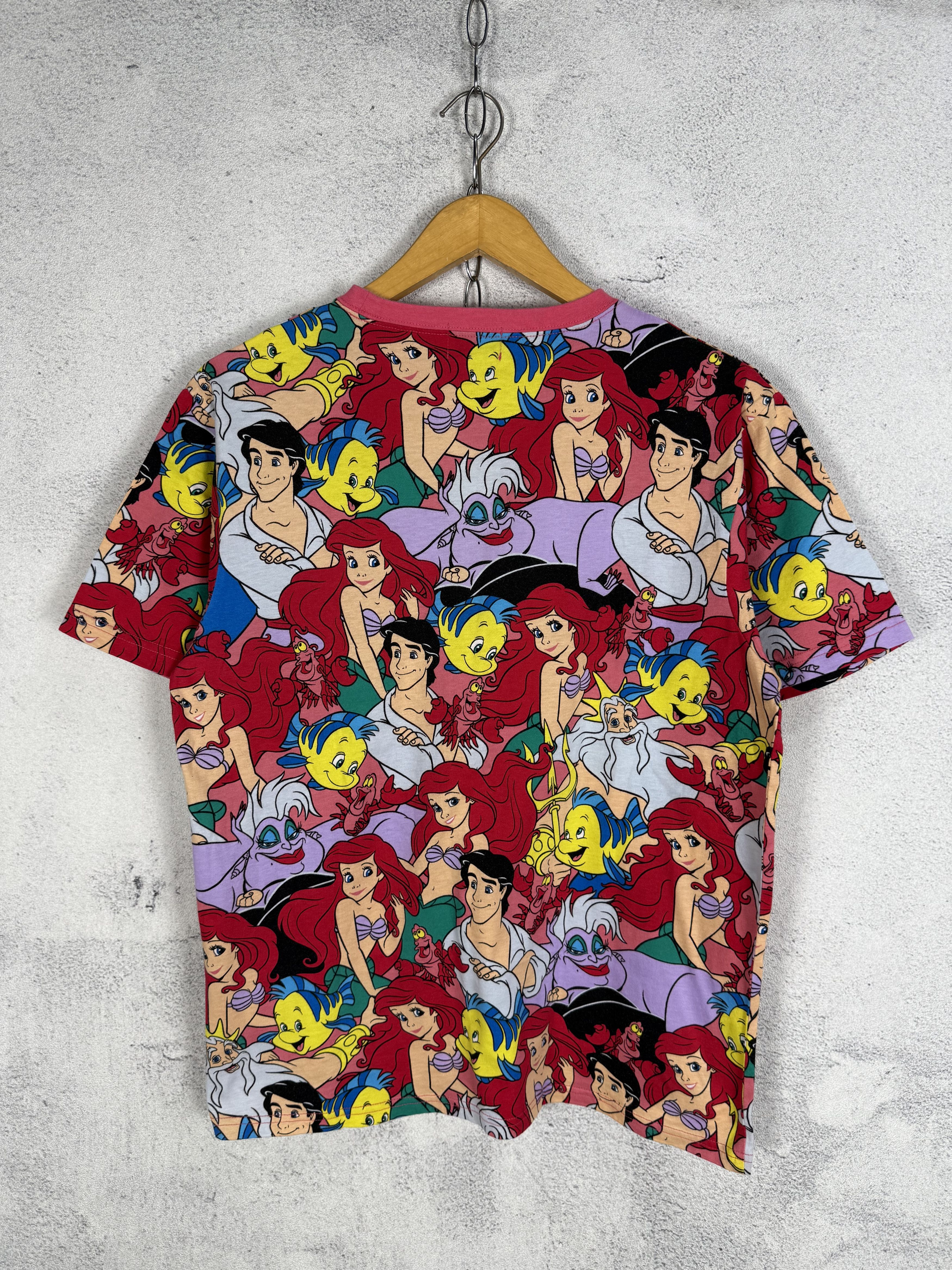 Disney Vintage Disney Over Print Shirt Mermaid Ariel Prince Eric Size M / US 6-8 / IT 42-44 - 3 Thumbnail