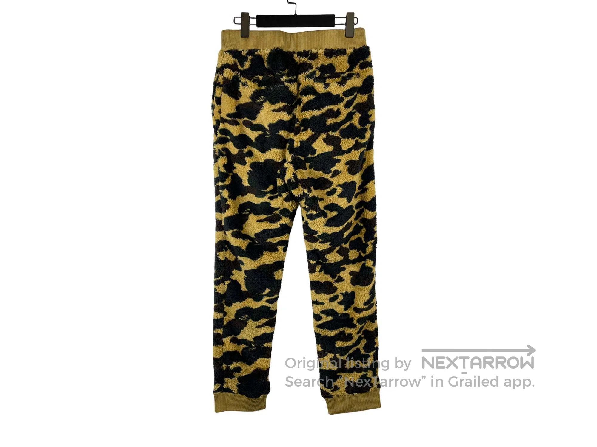 Bape Bape size S Yellow Camo Fleece Sweatpants Size US 27 - 2 Thumbnail