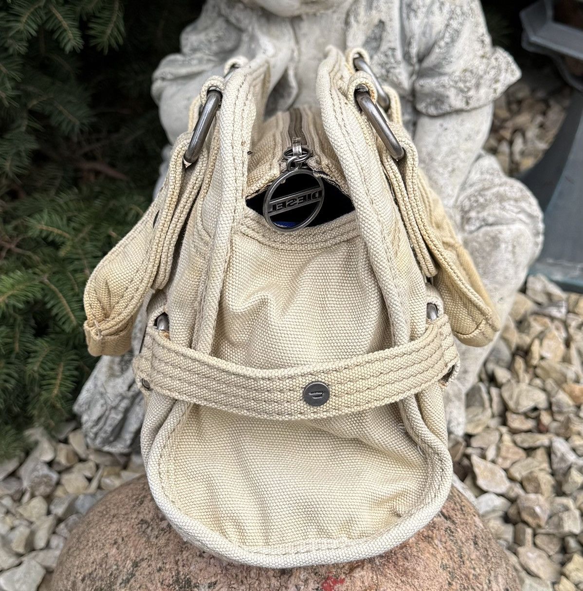 Diesel DIESEL Denim Distressed Handbag Y2K Cargo Utility Military Size ONE SIZE - 7 Thumbnail
