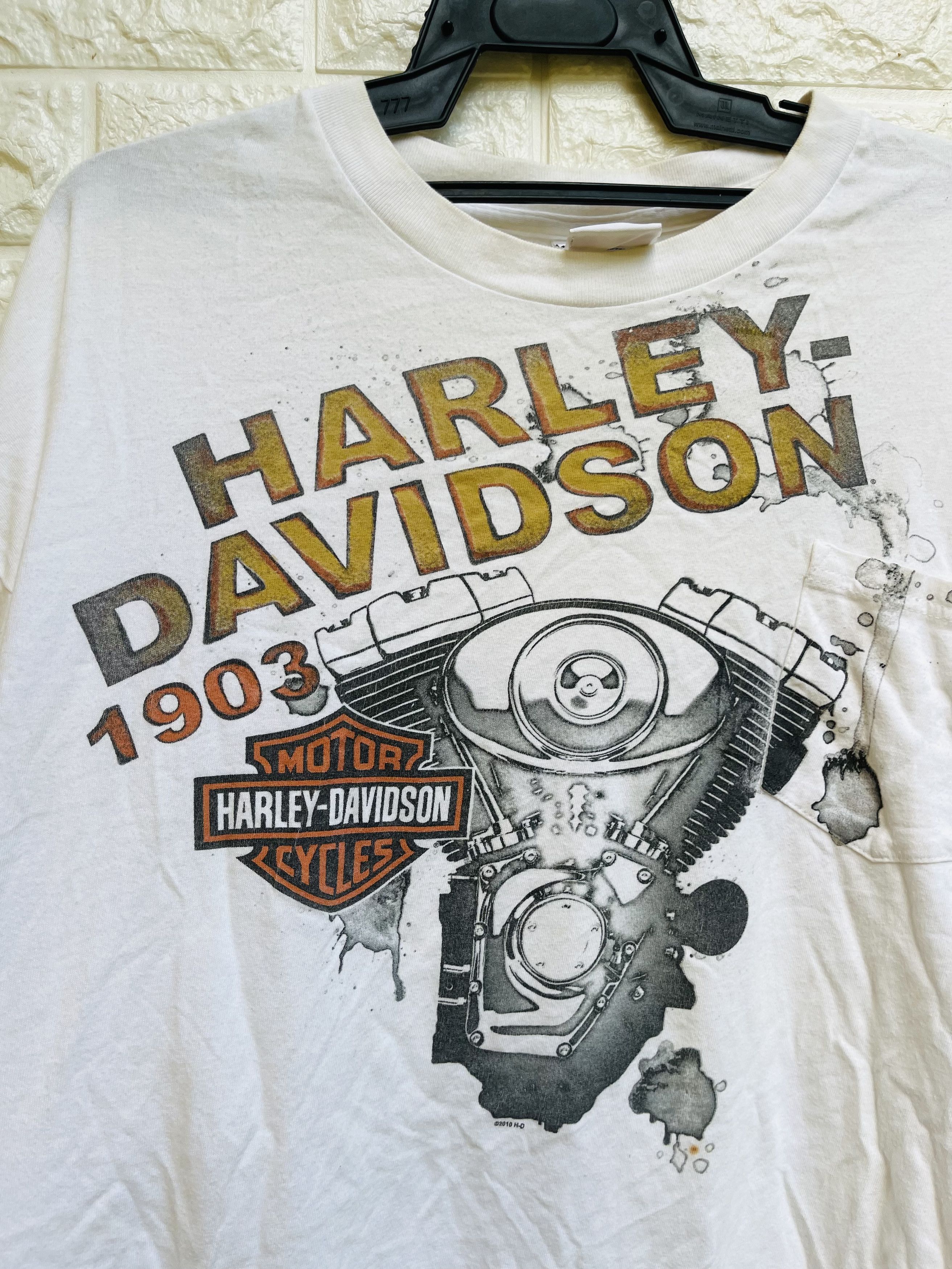 Harley Davidson × Vintage Vtg Harley Davidson Motorcycle Gasoline Alley Fashion Style Size US XXL / EU 58 / 5 - 8 Thumbnail