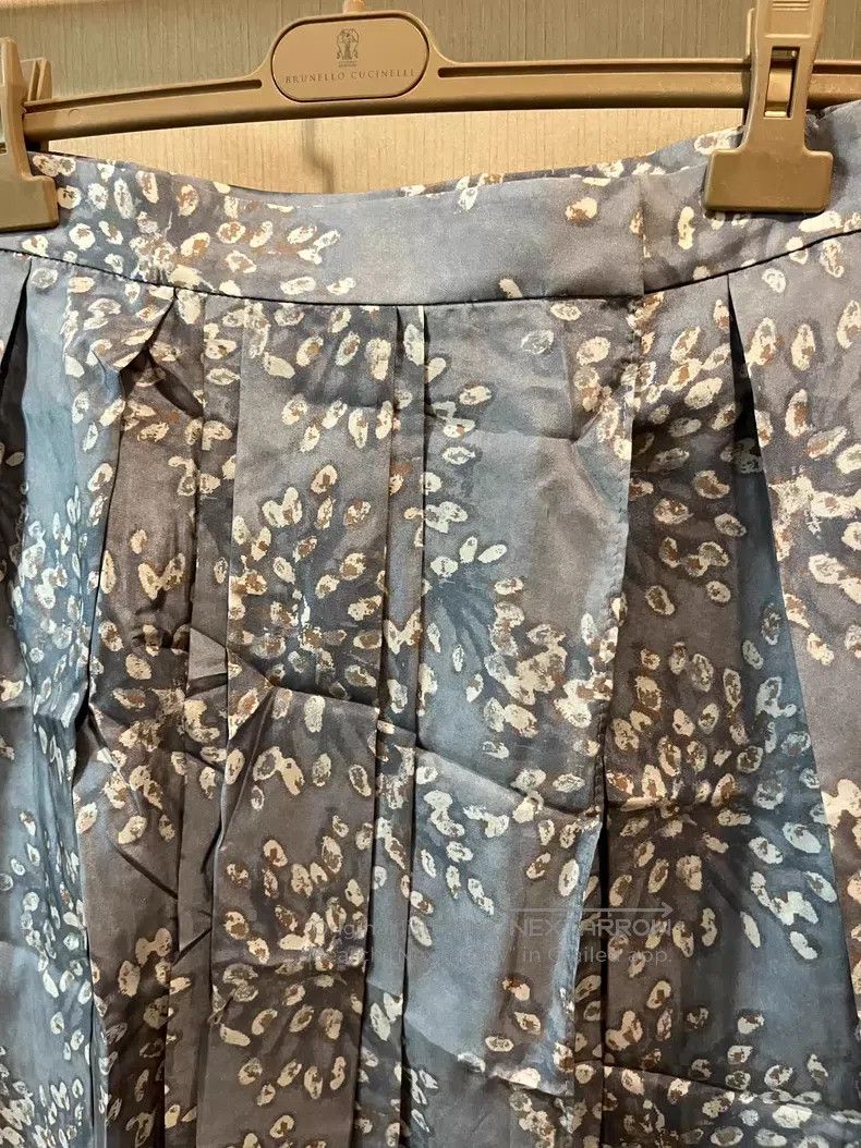 Brunello Cucinelli Brunello Cucinelli 22 Model Floral Silk Skirt Size 25" / US 0 / IT 36 - 2 Thumbnail