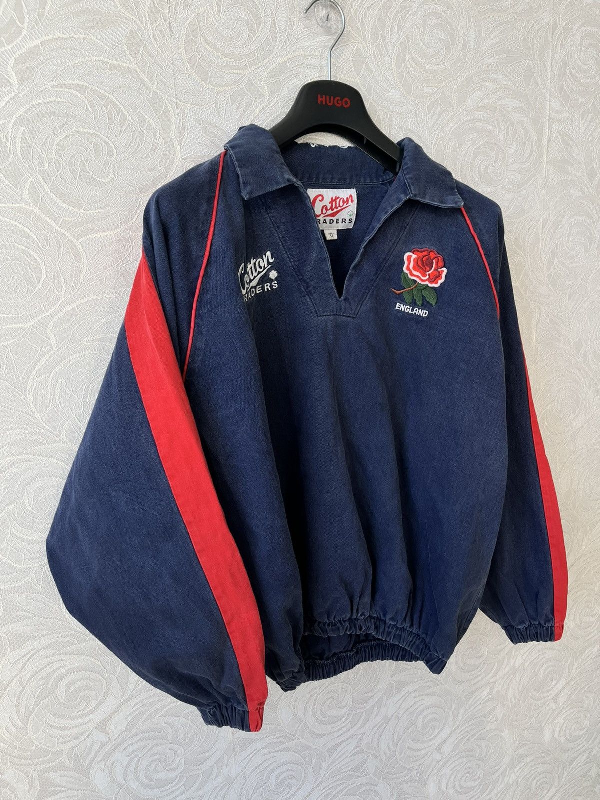 Cotton Traders Cotton Traders Vintage 90s England Rugby Shirt Navy Red XL Size US XL / EU 56 / 4 - 2 Thumbnail