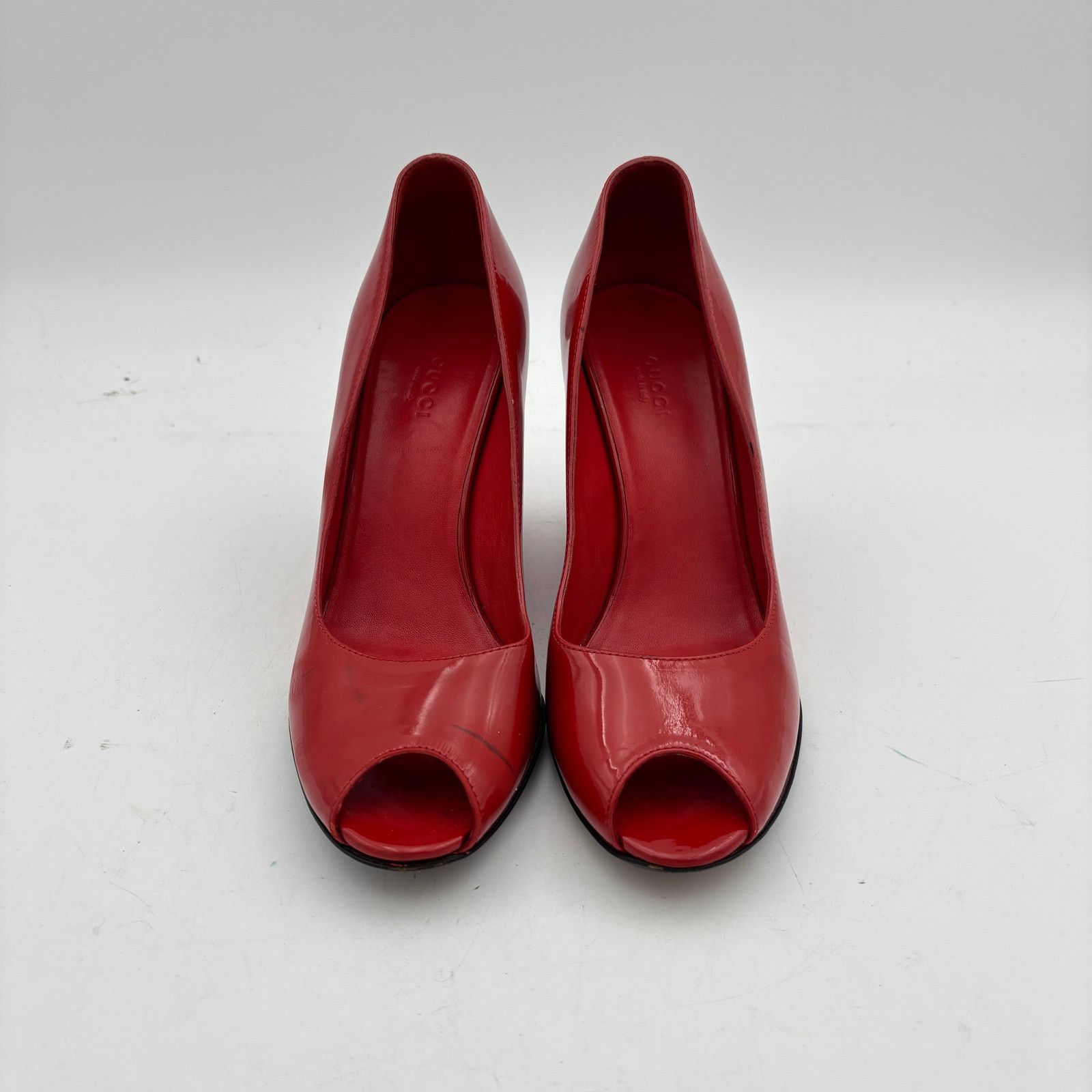 Gucci Gucci Patent Leather Double G Peep Toe Wedge Women's 9.5B Size US 9.5 / IT 39.5 - 2 Thumbnail