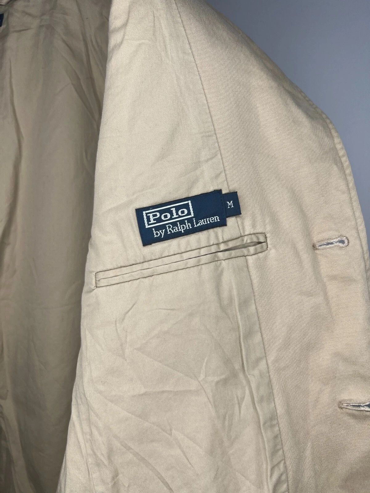 Polo Ralph Lauren Polo Ralph Lauren Beige Cotton 2 or 3 roll Blazer Size 42R - 14 Thumbnail