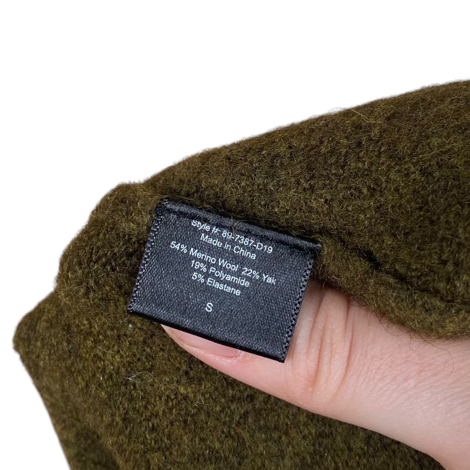 Neiman Marcus Jenni Kayne Merino Wool Yak Olive Green Open Cardigan SZ S Size S / US 4 / IT 40 - 8 Thumbnail