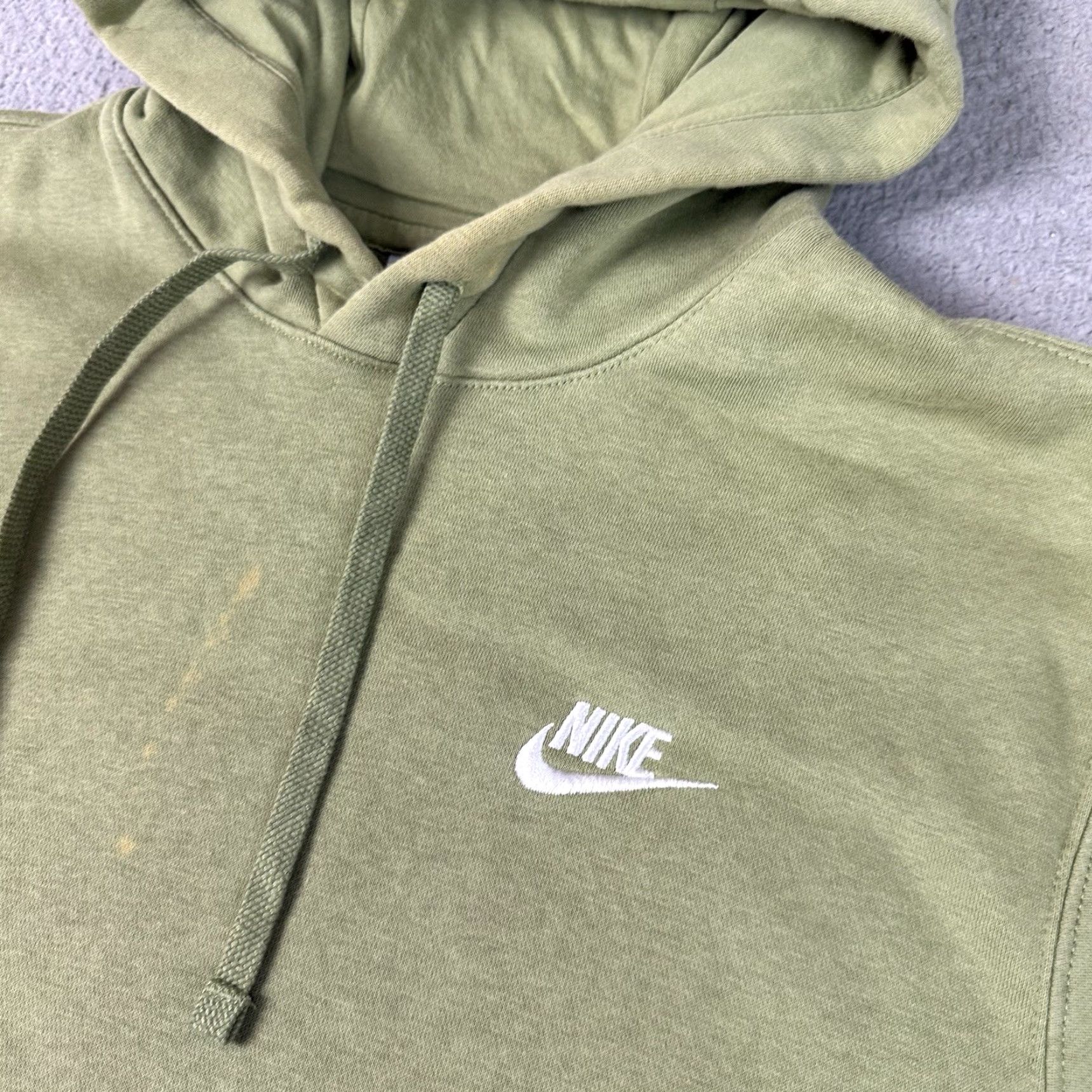 Nike Nike Hoodie Mens M Green Sweatshirt Club Fleece Sportswear Distressed Rare Embroidered Logo Full Zip Hooded Pockets 90s Grunge Vintage? Size US M / EU 48-50 / 2 - 3 Thumbnail
