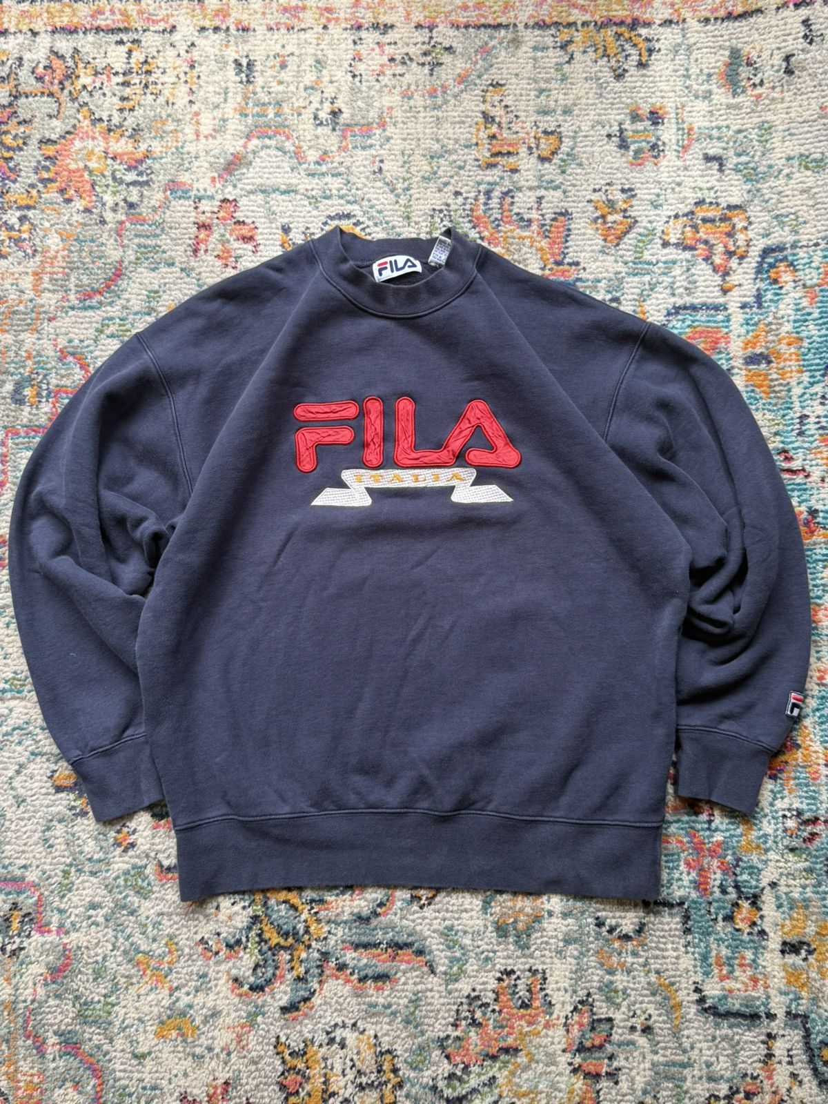 Fila × Vintage Vintage 90’s Fila Italia Crewneck Size US L / EU 52-54 / 3 - 1 Thumbnail