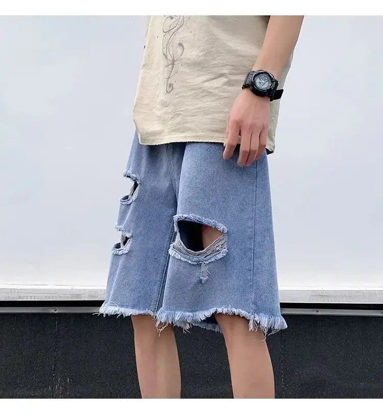 Japanese Brand Straight casual distressed rough edge jeans Size US 32 / EU 48 - 5 Thumbnail